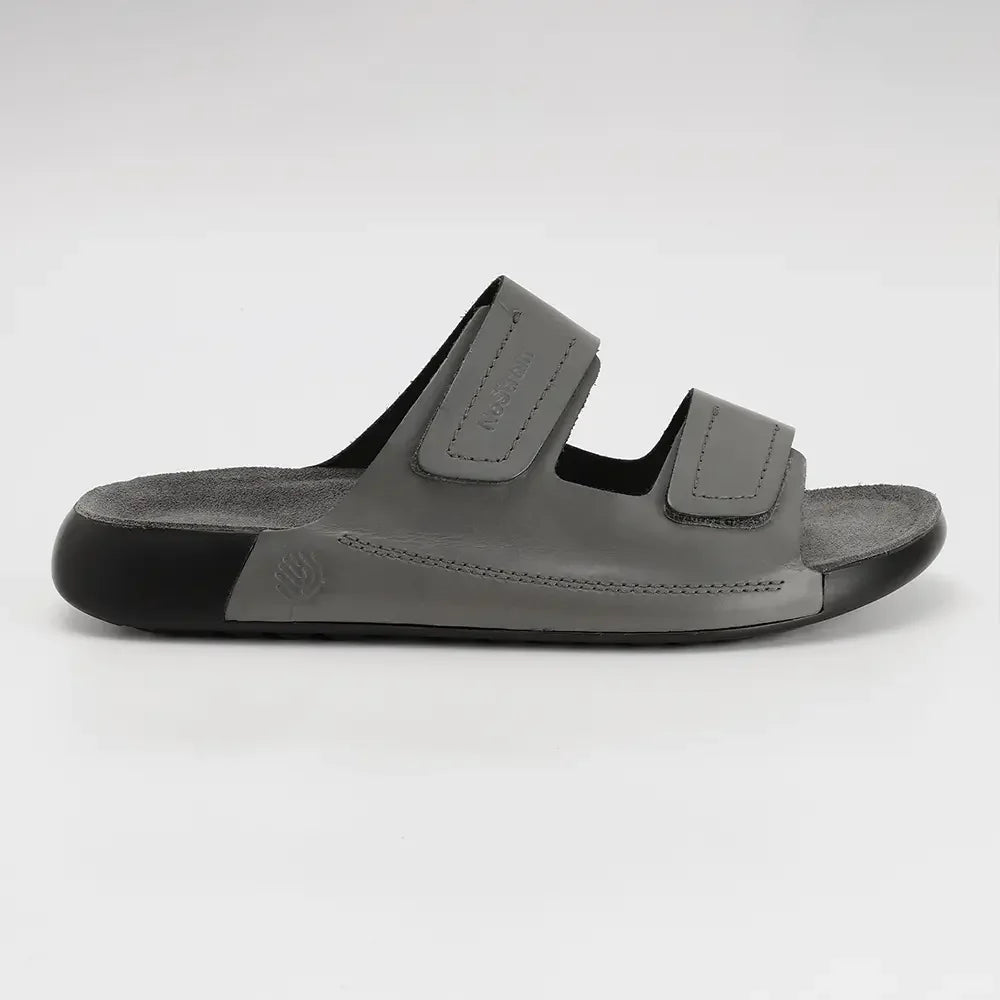 lightweight men grey leather sandals