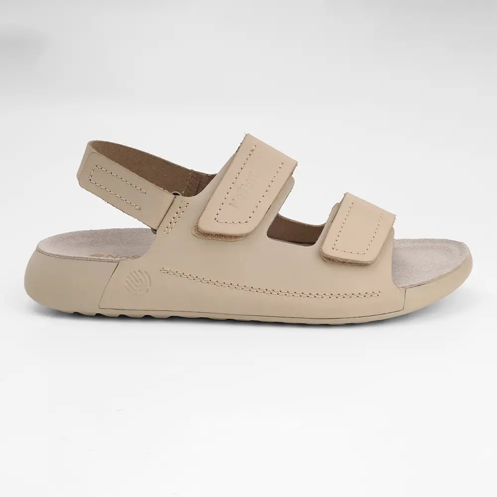 Back Strap Leather Sandals in Beige color for Men - LS24