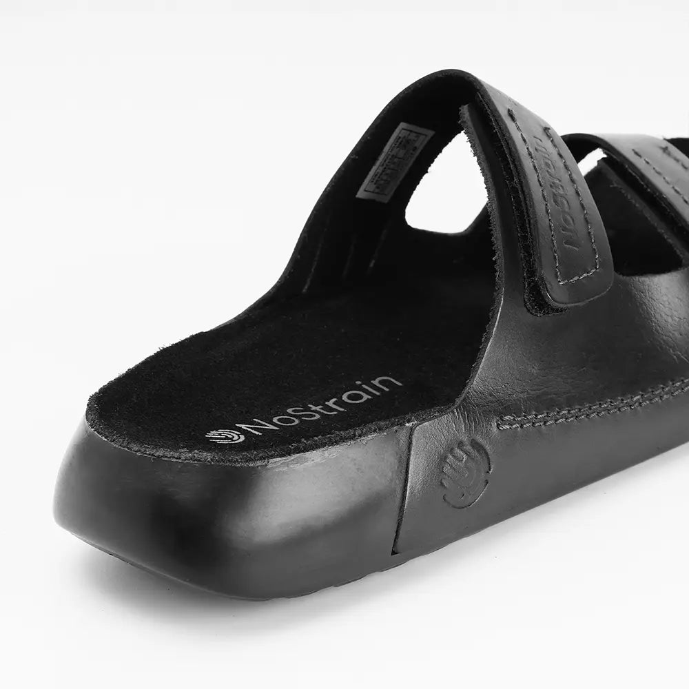 Adjustable dual closure ensuring a secure and custom fit for women's footwear.