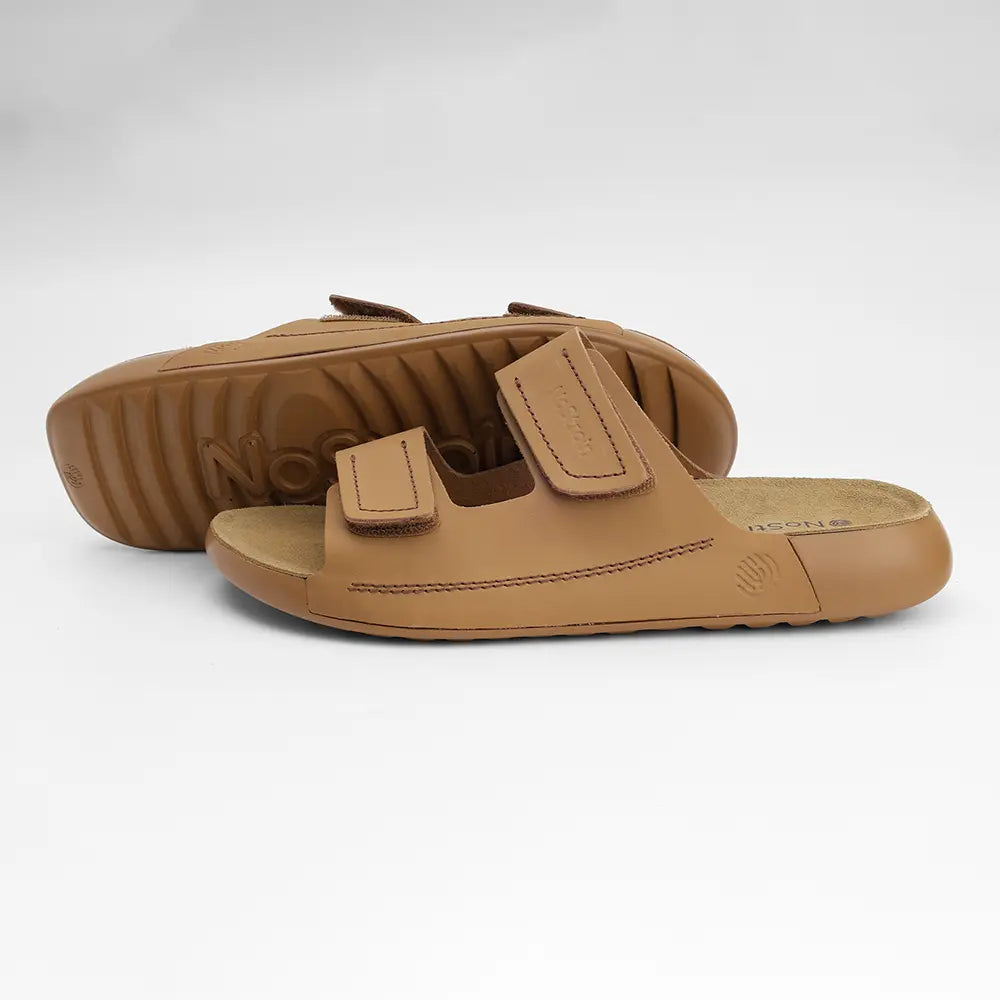 Parallel Leather Sandals for men in Camel color - LS03