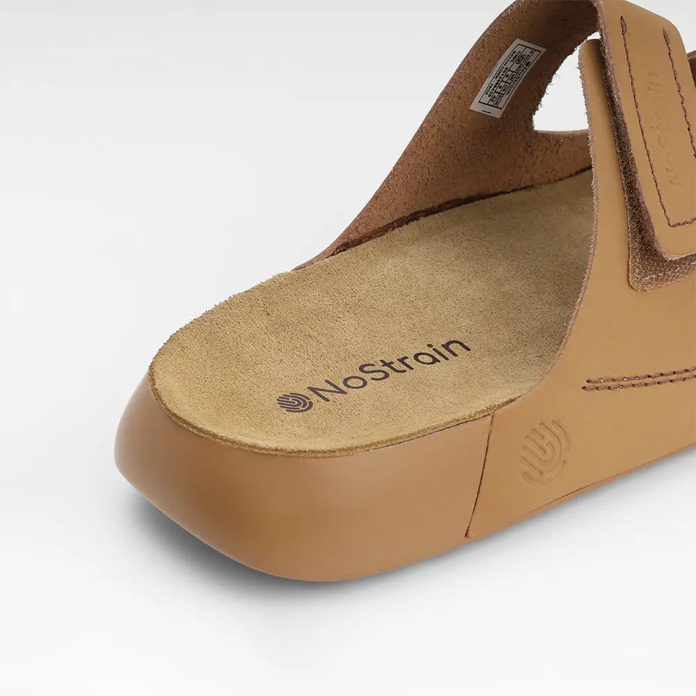 Parallel Leather Sandals for men in Camel color - LS03