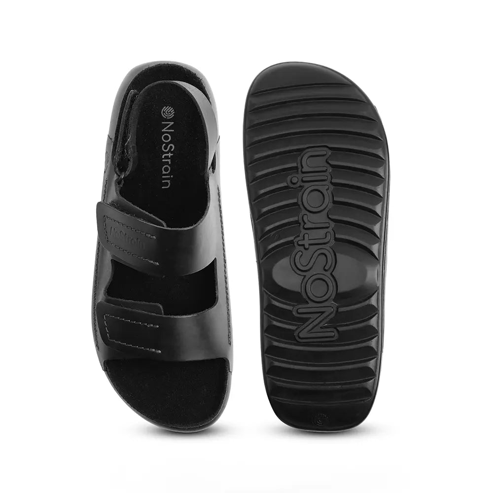 Premium Quality black sandals for women, ideal for reliable Indian Footwear.