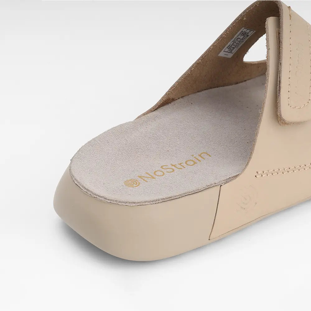 Parallel Leather Sandals for men in Beige - LS06