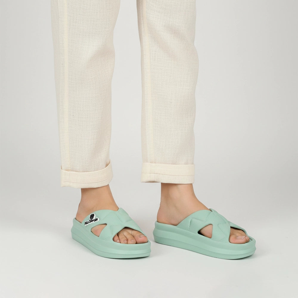 Water-friendly slip-on sandals for women by NoStrain, ideal for beach and poolside wear.