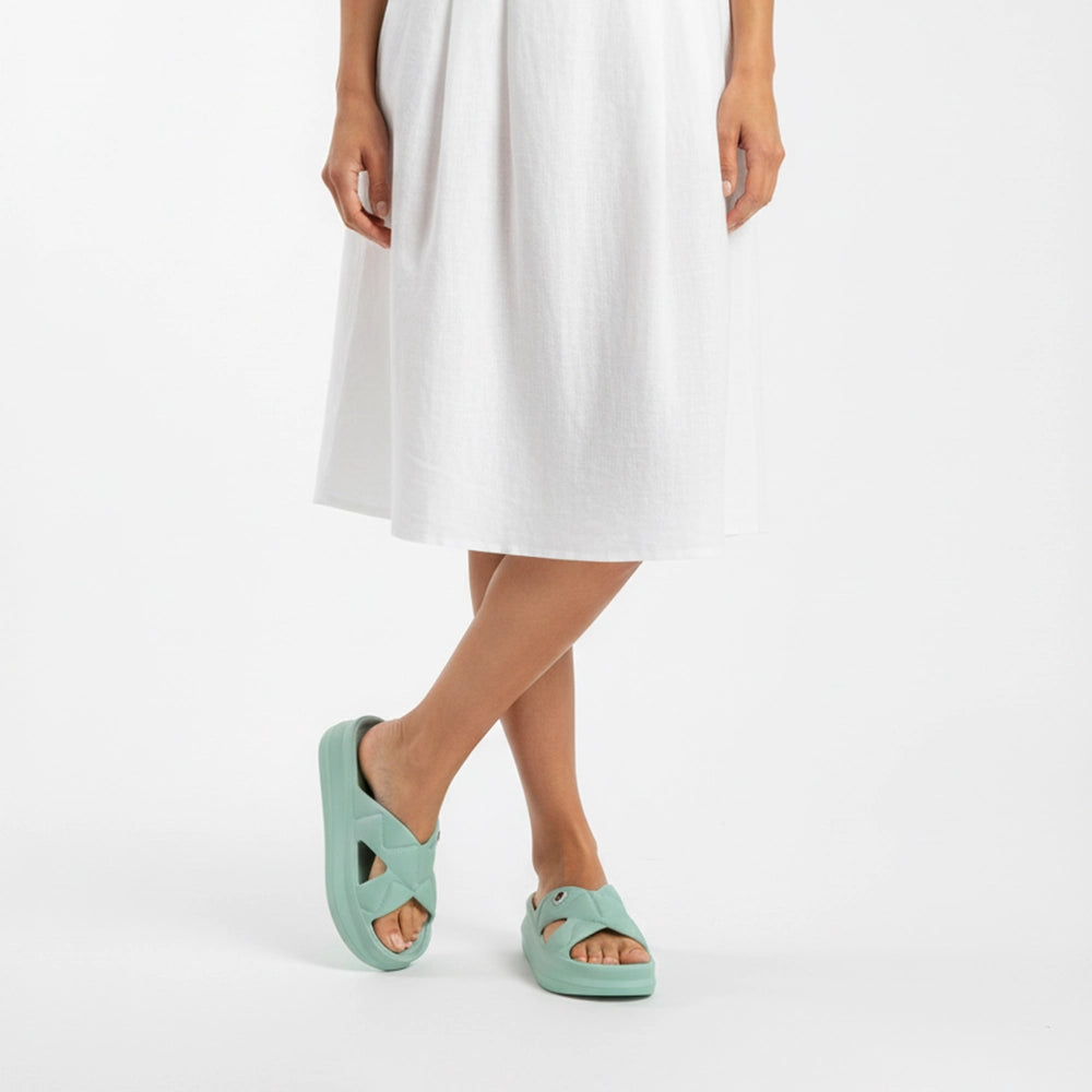 Comfortable slip-on sandals for women by NoStrain with a soft, water-friendly design.