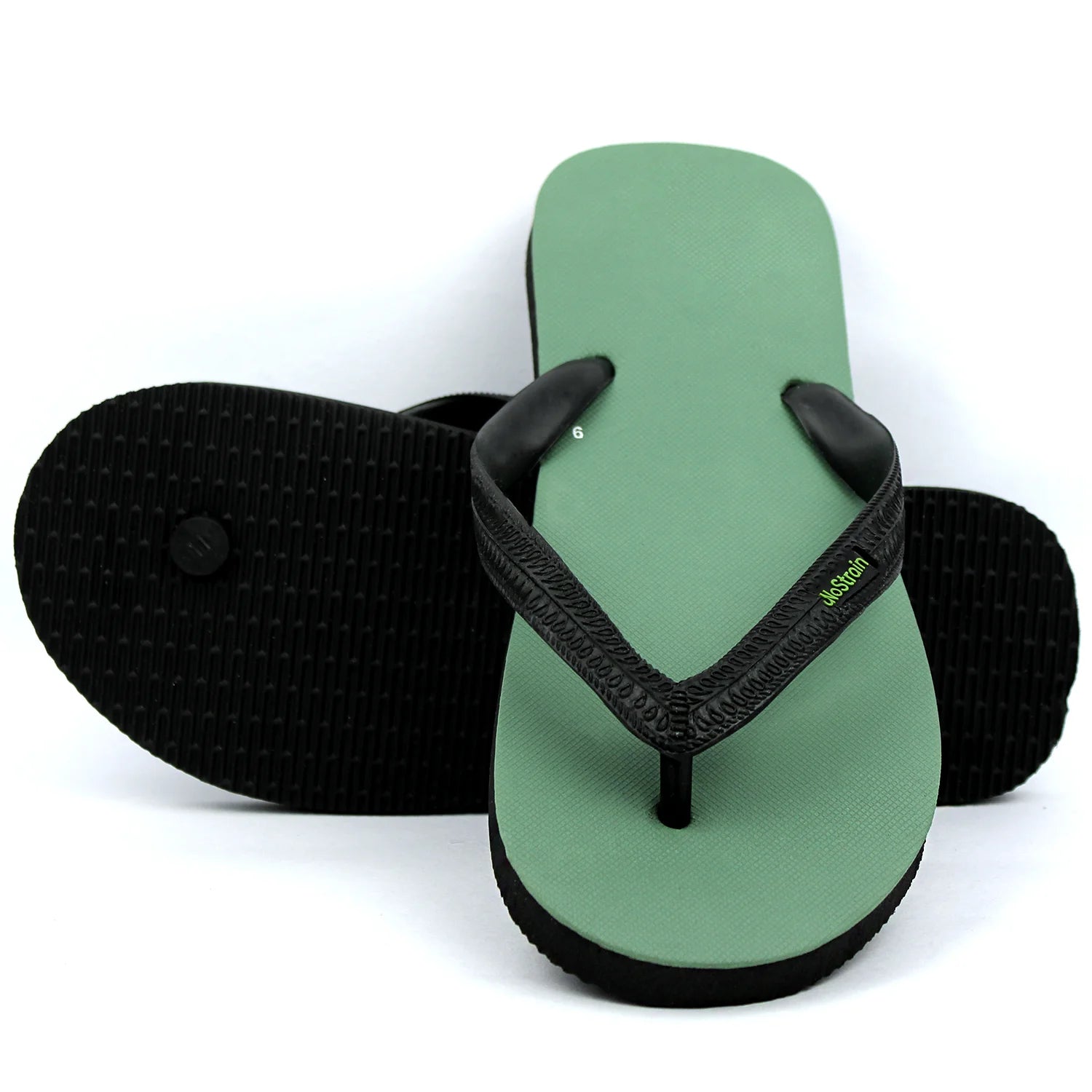 Green flip flops mens discount