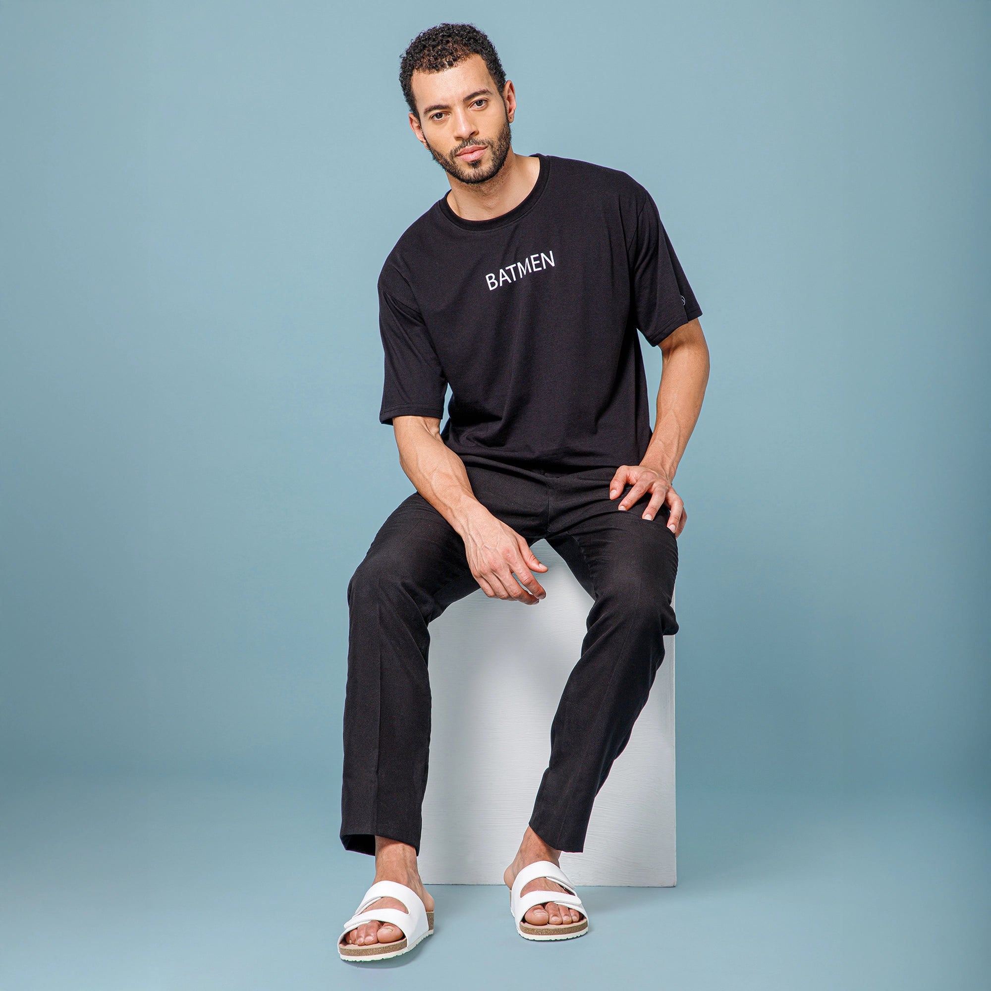 parallel white sandals for men