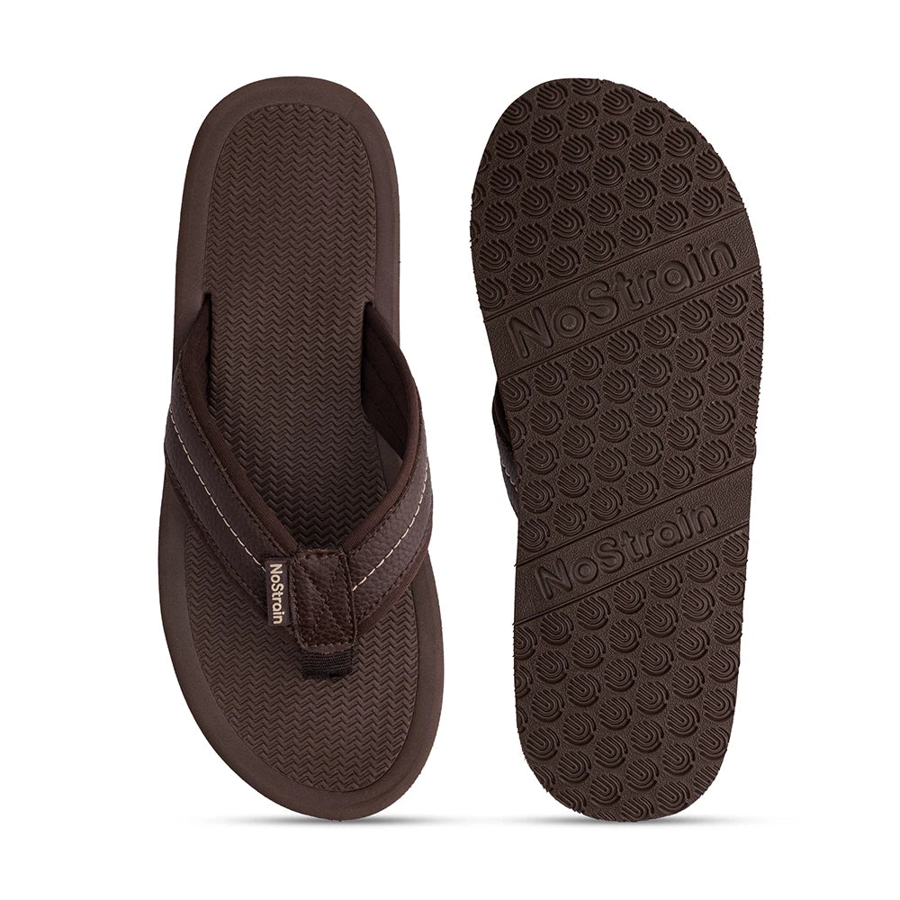 NoStrain Men’s Triple Density Platform Slippers with Soft Engraved Insole, Anti-Skid Sole, Strong Mid-Sole & Sturdy Outsole - PS12