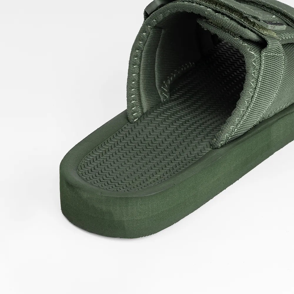 Men’s Olive Green Platform Sandals with Triple Hook & Loop Fit (PS7)