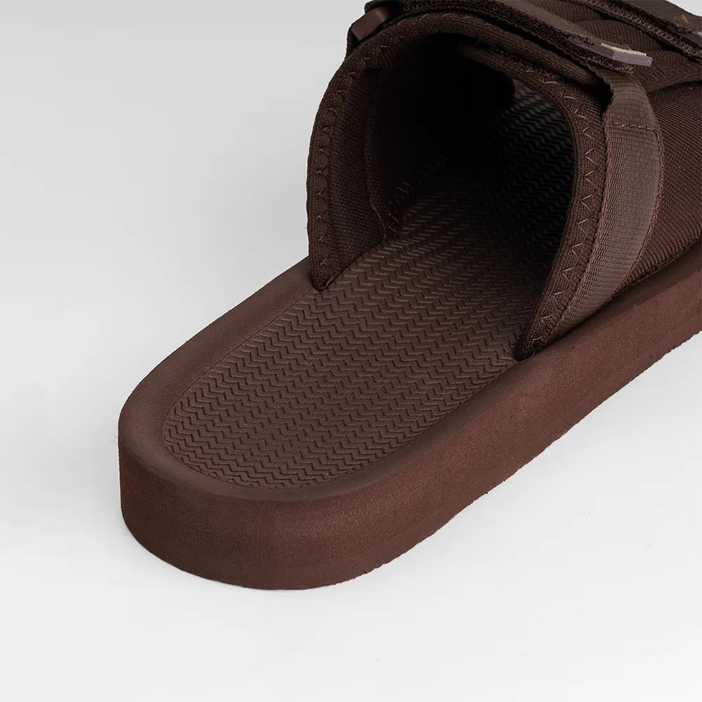 Men’s Brown Platform Sandals with Triple Hook & Loop Fit (PS8)