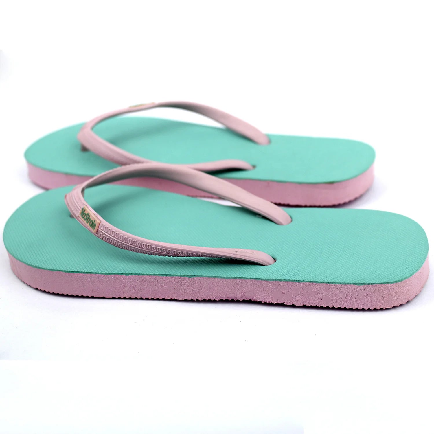 Sea Green & Pink Flip-Flops (Women)