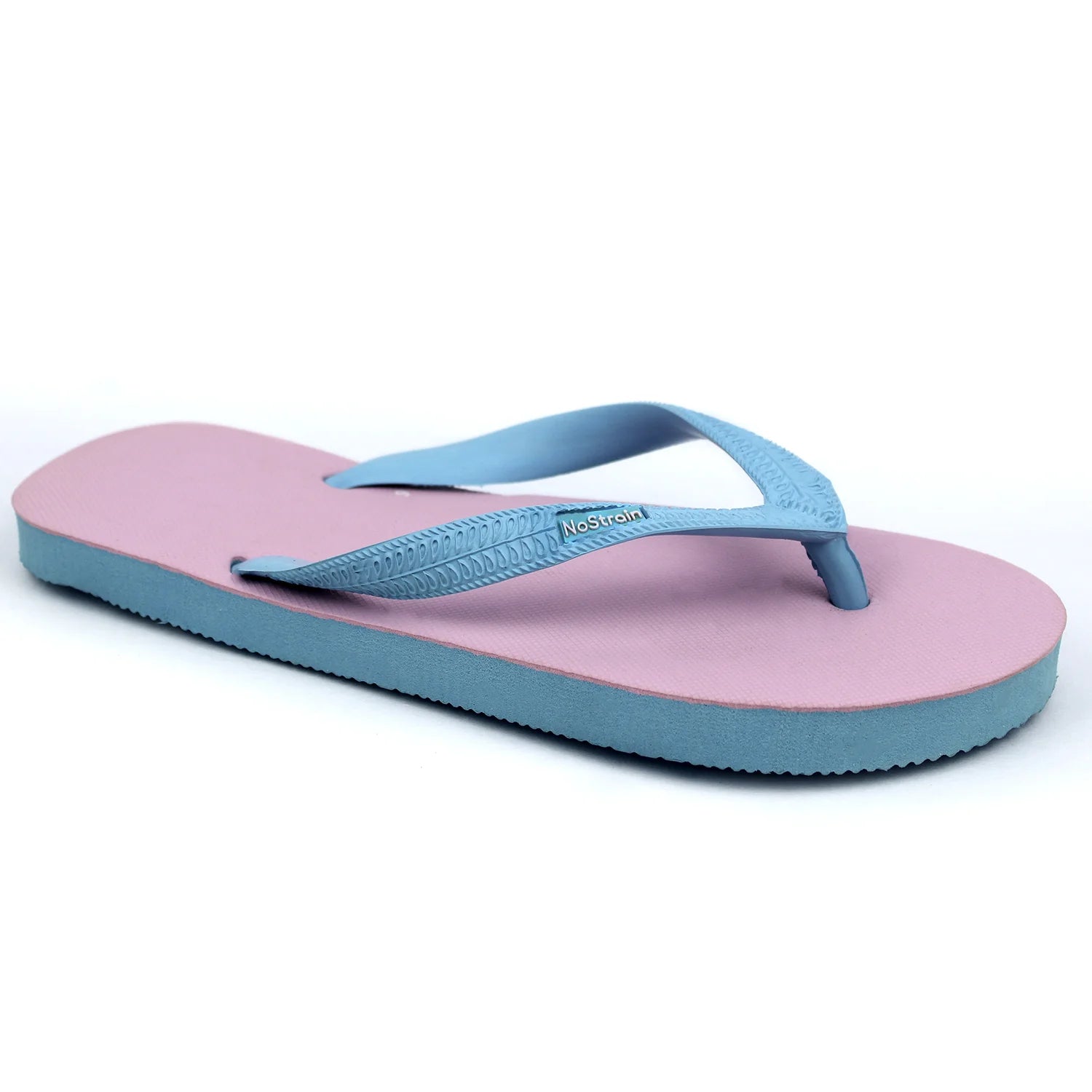 Twin Color Pink & Sky Blue Natural Rubber Slippers Mens
