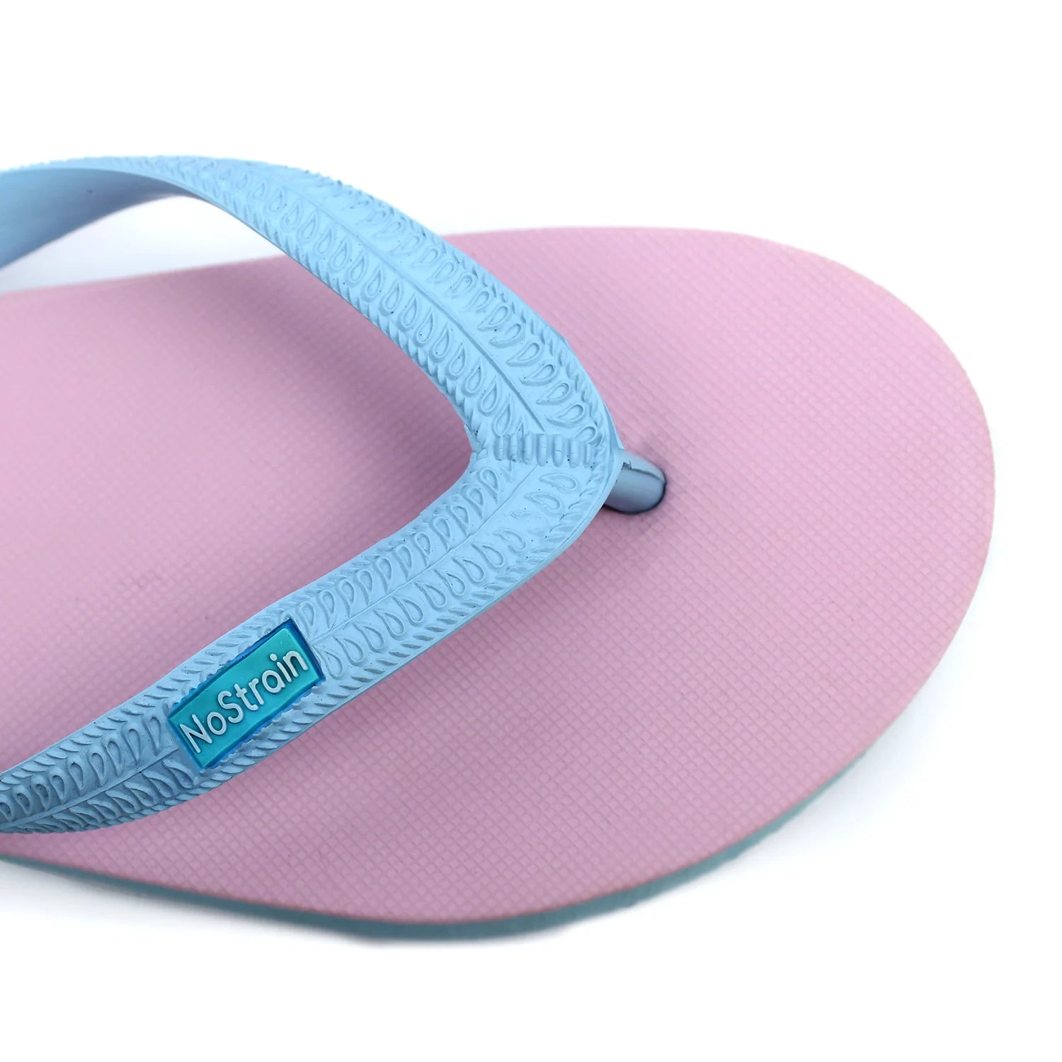 Twin Color Pink & Sky Blue Natural Rubber Slippers Mens