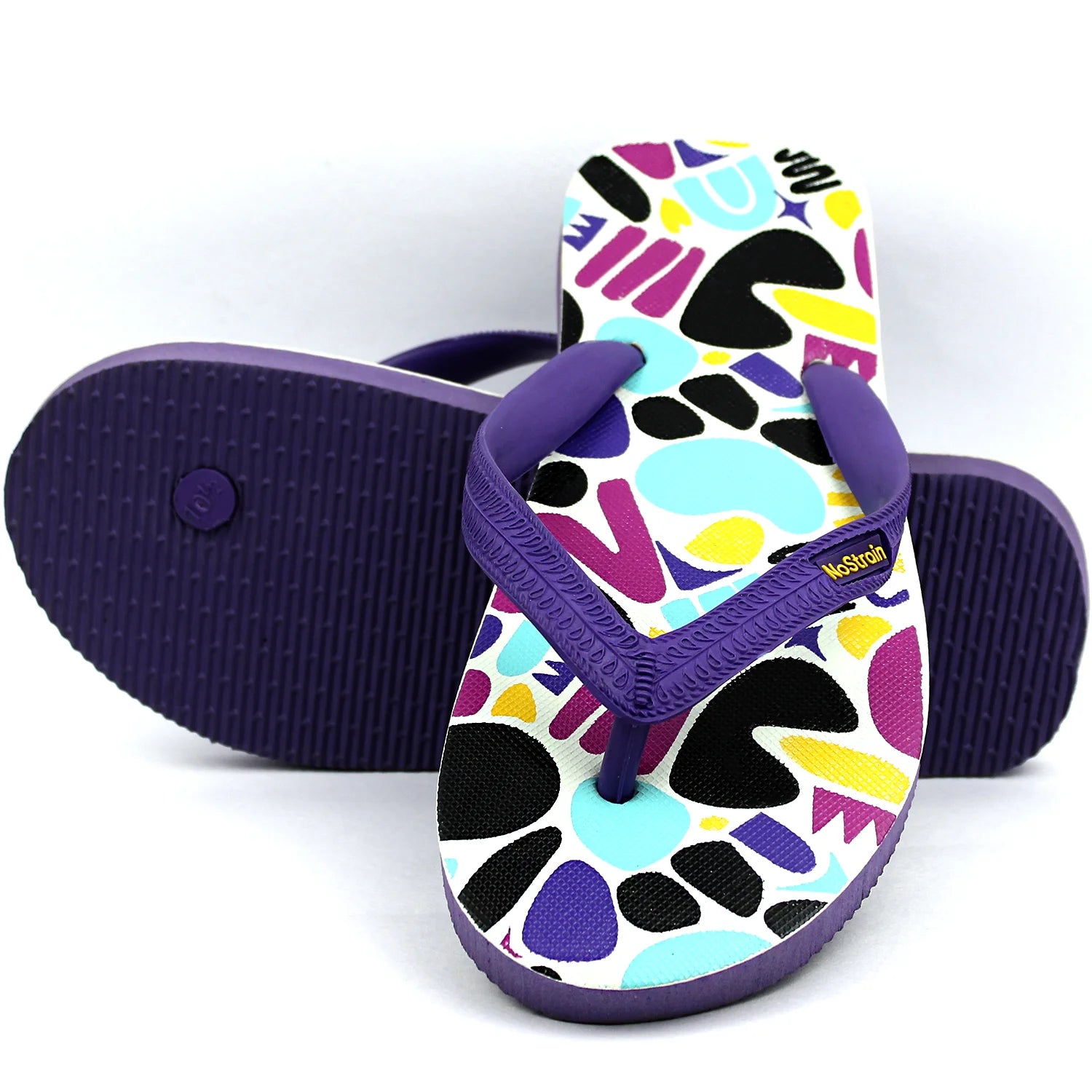 TwistedGeo Violet Rubber Slippers for men