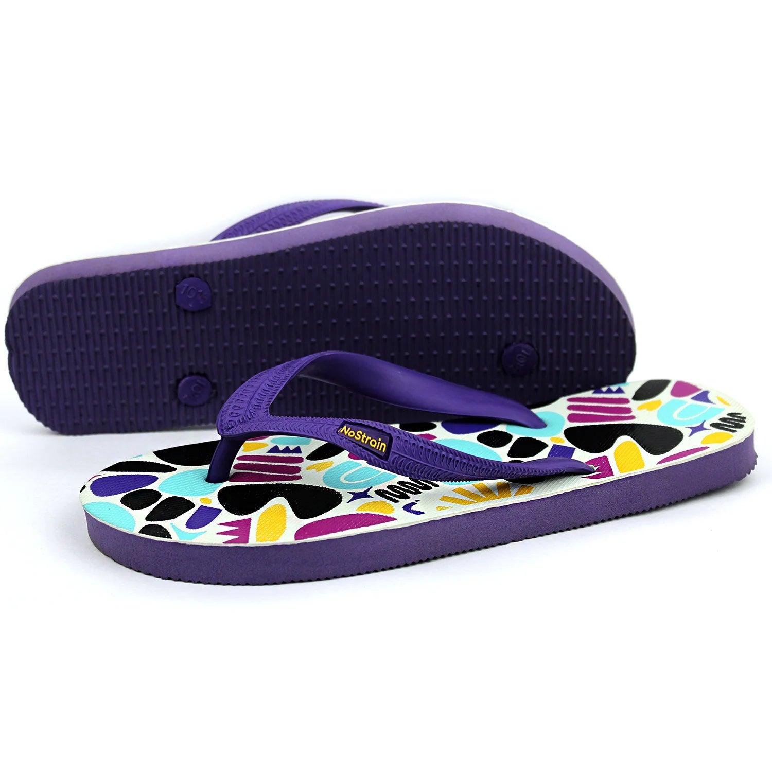 TwistedGeo Violet Rubber Slippers for men