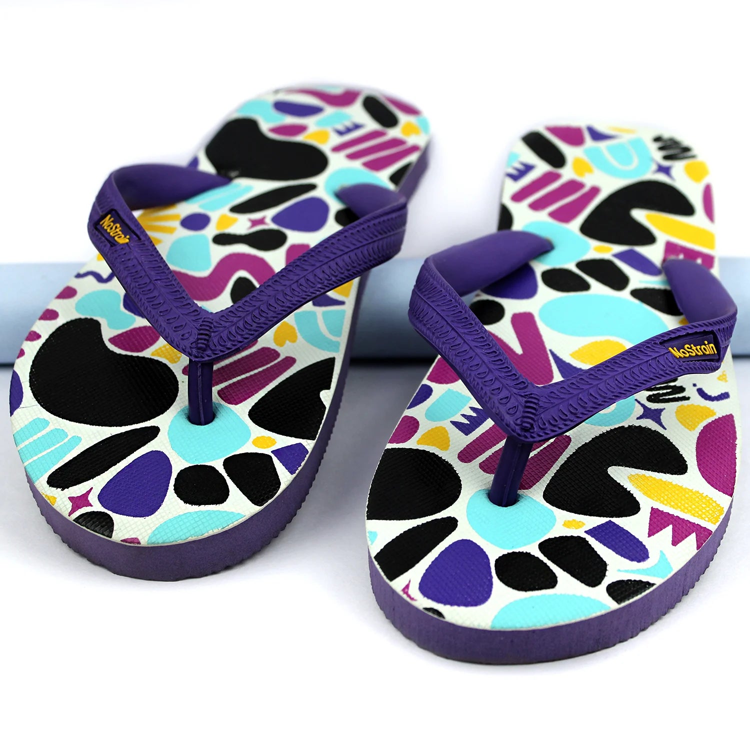 TwistedGeo Violet Rubber Slippers for men