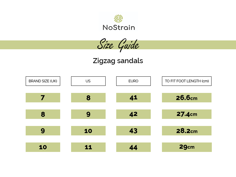 Waterproof Sandals Size chart for men