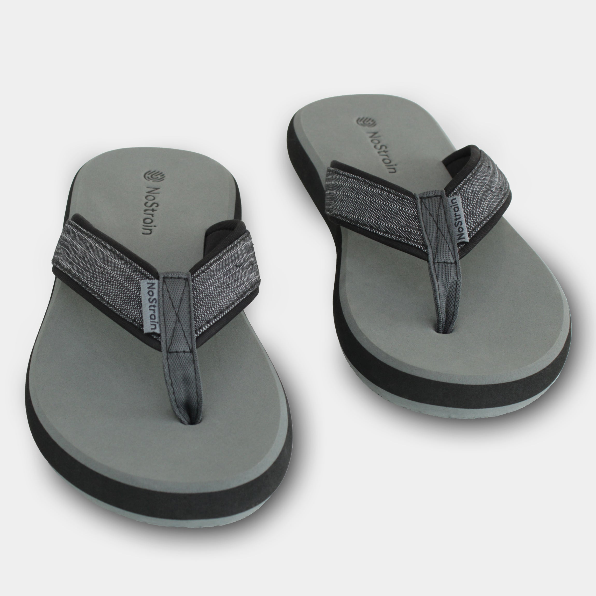 Angular slippers for men in grey color