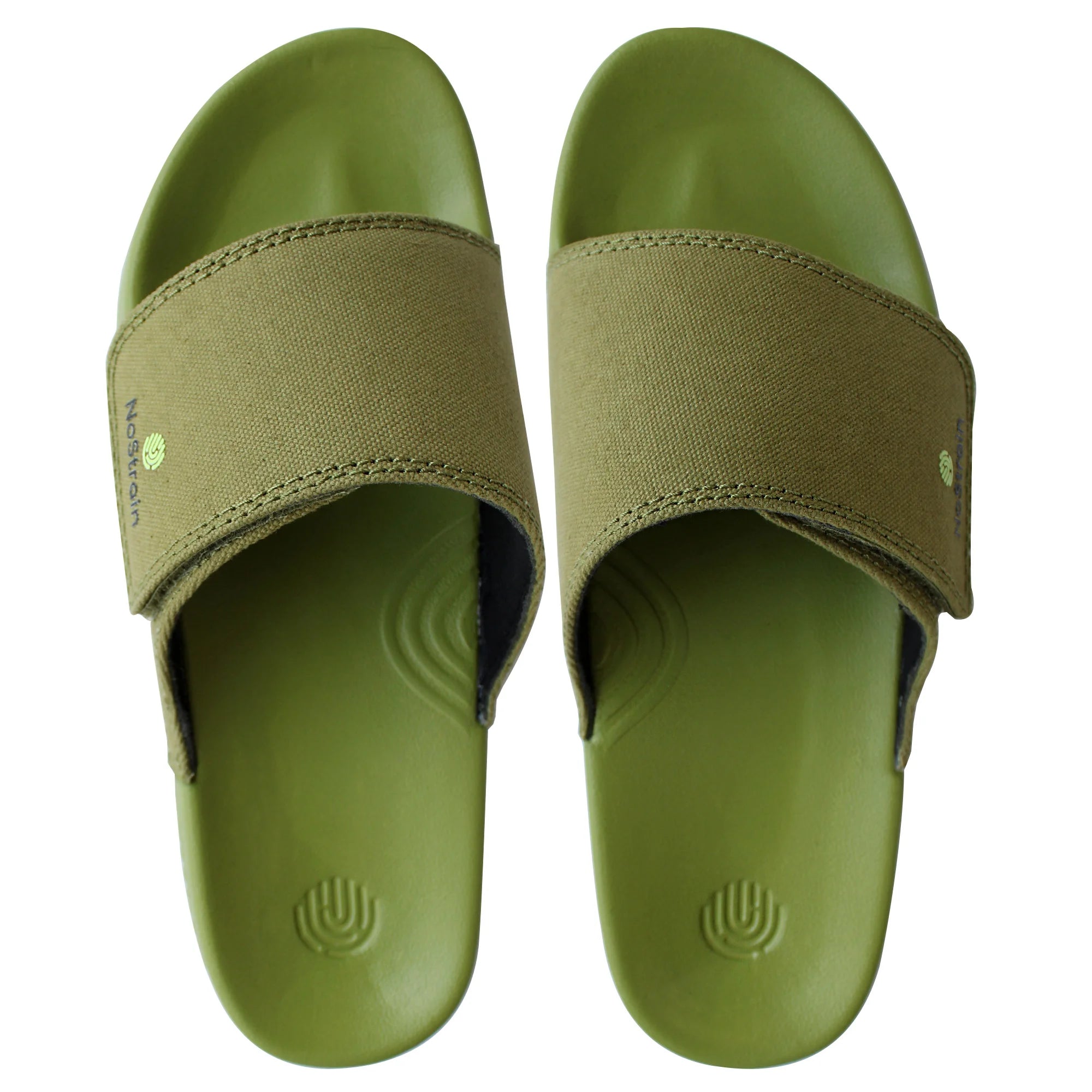 Men's slip-onStylish olive green canvas sliders ideal for everyday wear.