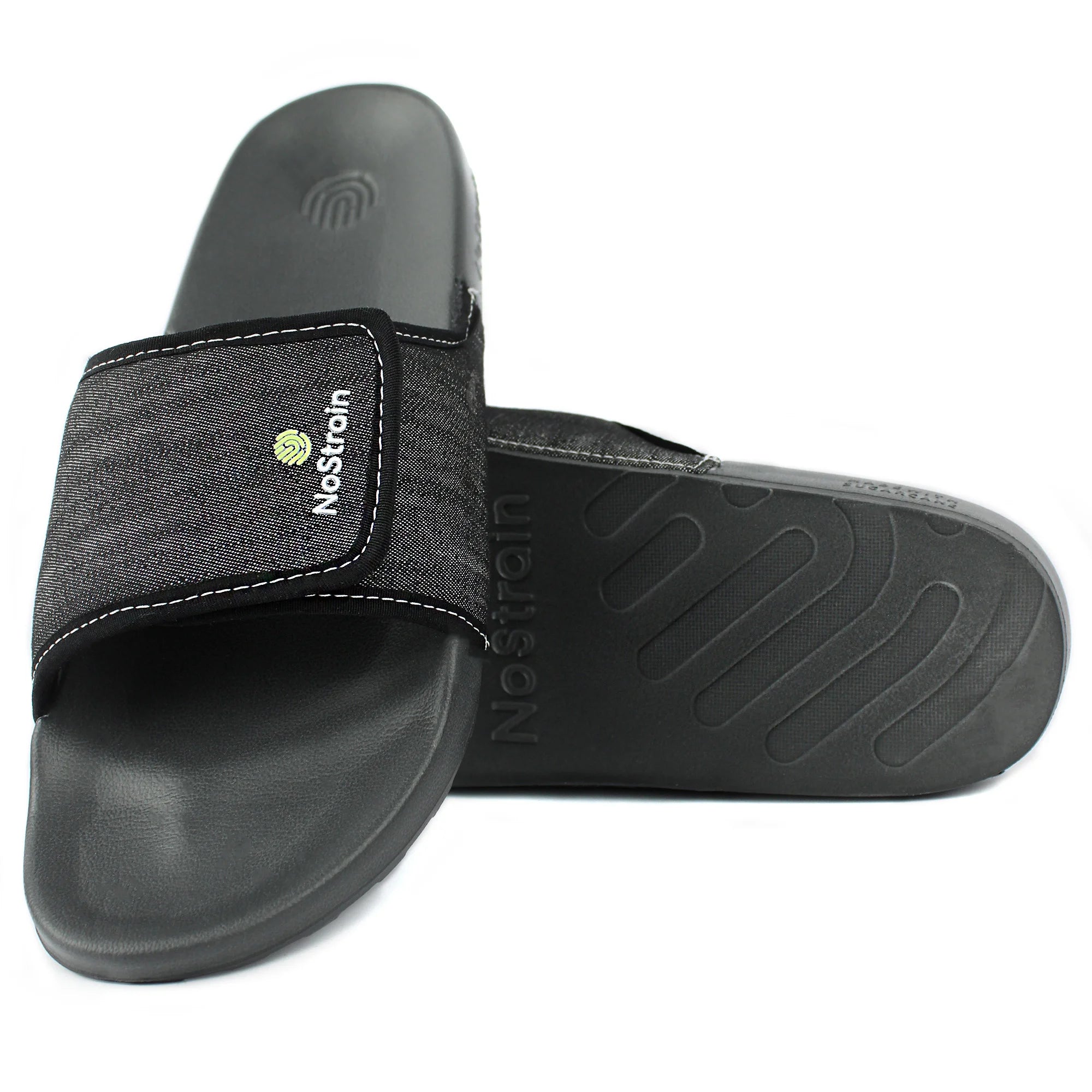 Step into sleek style with Men's Slate Grey Denim Sugar Sliders, offering a modern twist on classic comfort.
