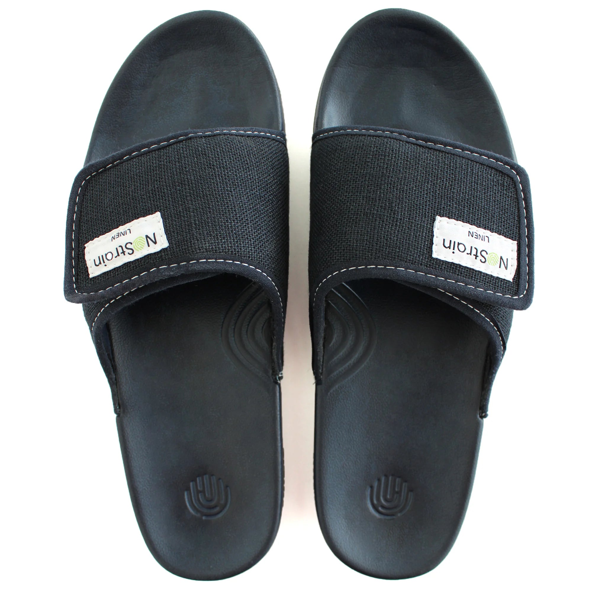 Keep it cool and casual in Men's Navy Linen Sugar Sliders, your go-to choice.