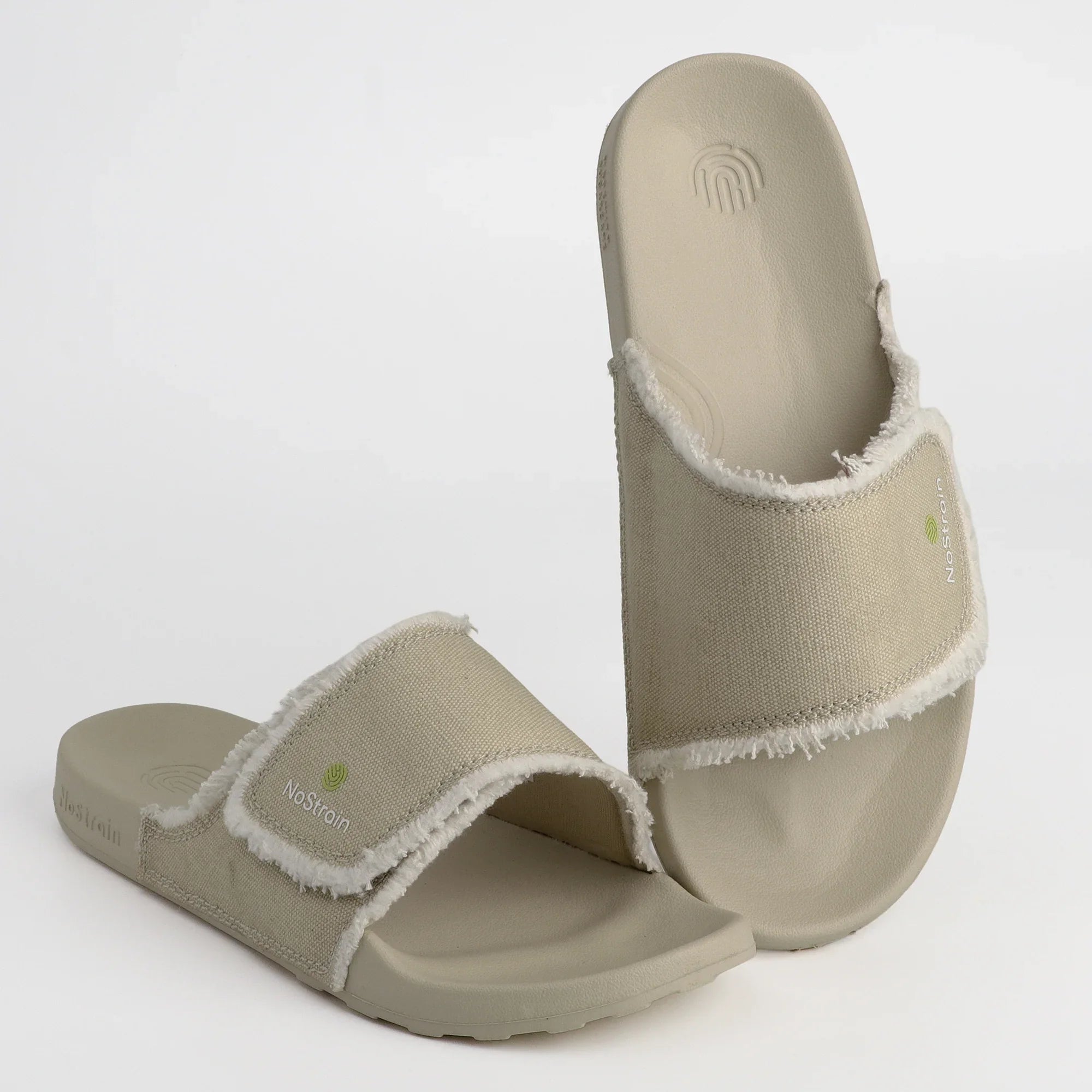 women sugar sliders made of canvas fabric with adjustable straps