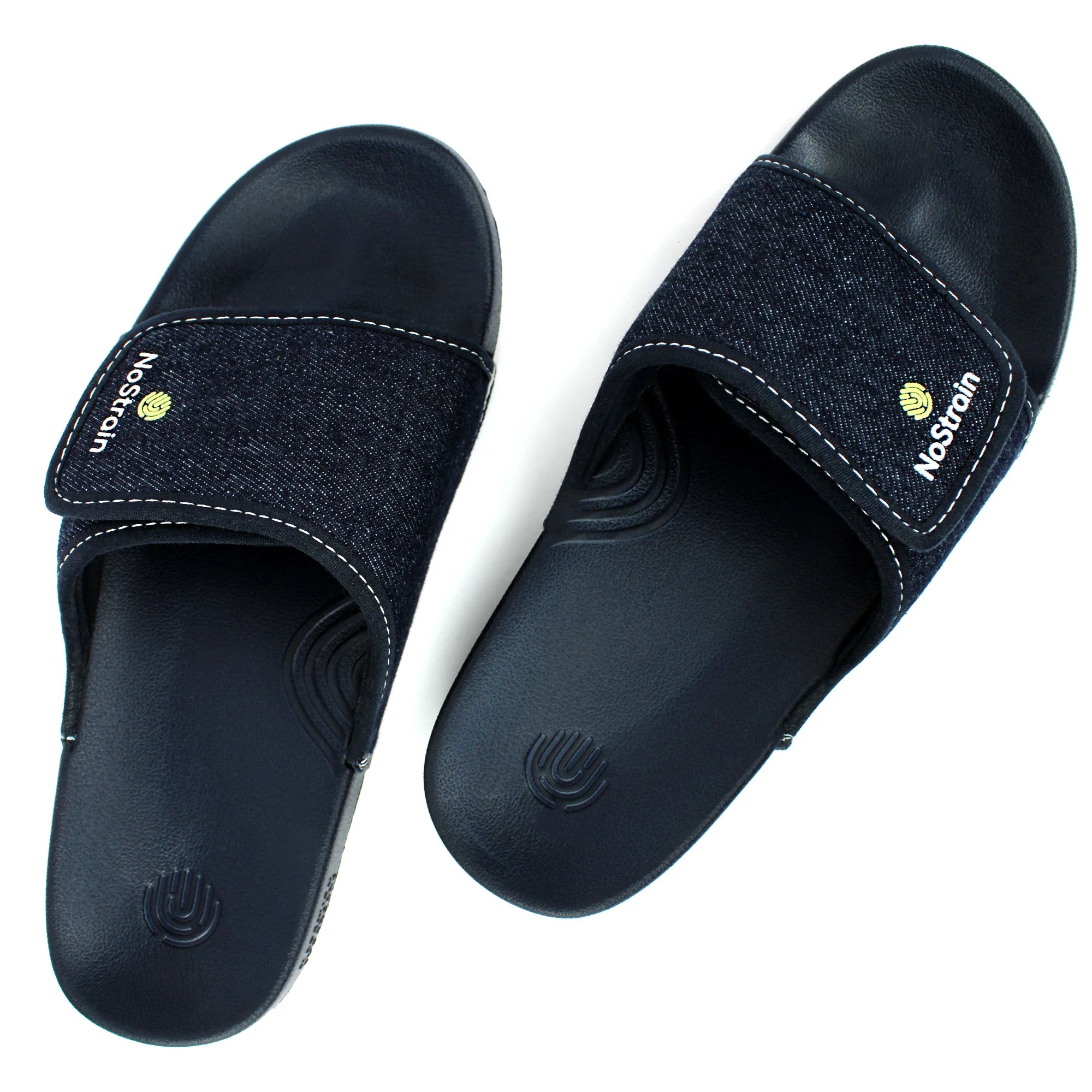 Upgrade your footwear game with Women's Navy Denim Sugar Sliders, offering style and comfort.
