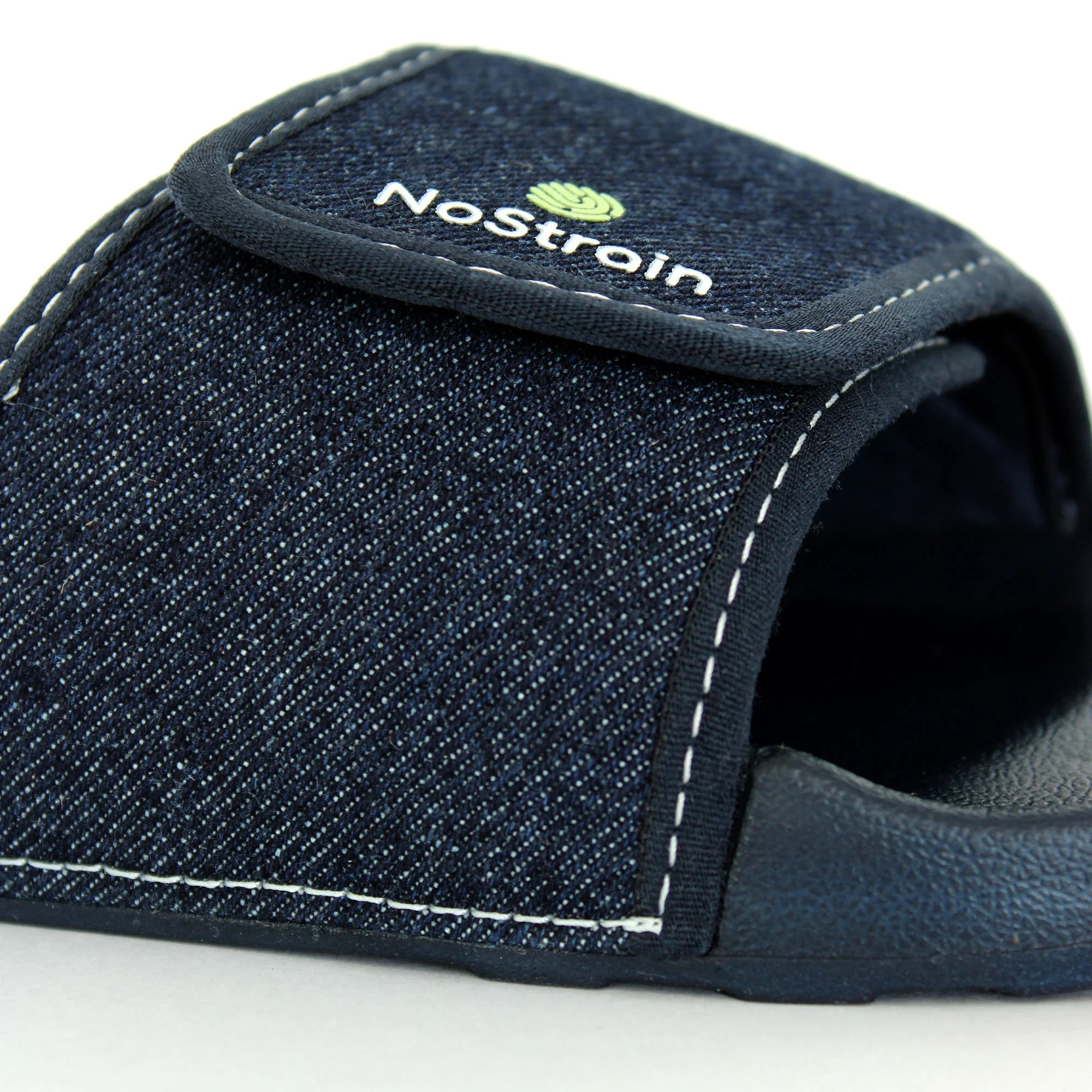 Feel refreshed in Women's Navy Denim Sugar Sliders, designed for all-day wear.