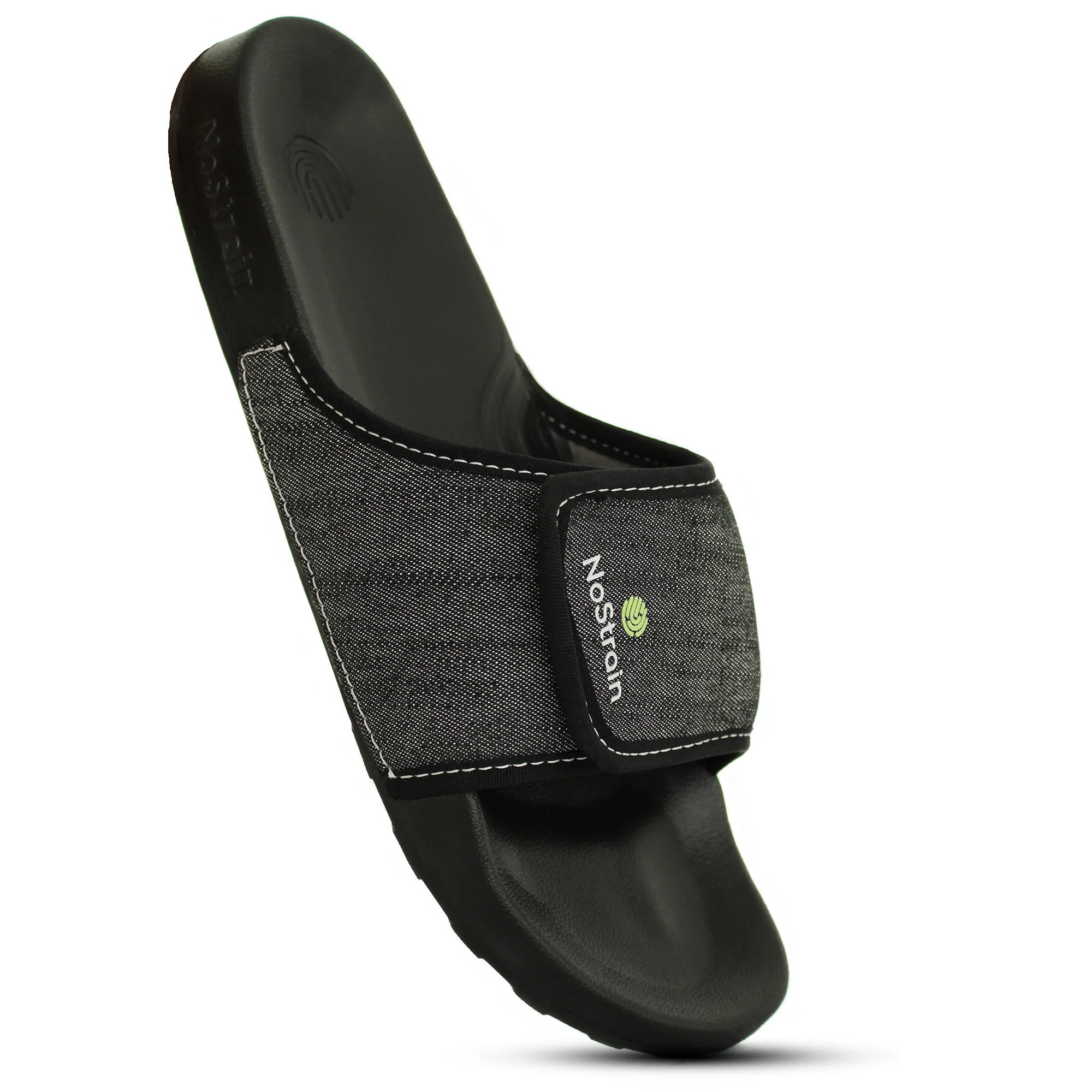 Make a statement with Women's Slate Grey Denim Sugar Sliders, offering both flair and comfort.