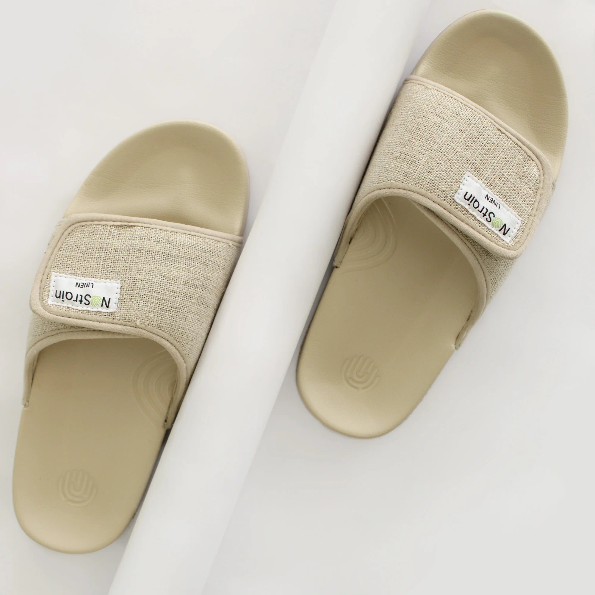 Stay casual with Women's Sandy Beige Linen Sugar Sliders, perfect for everyday wear
