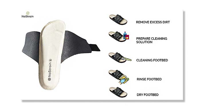 Cleaning cork footbed sandals with a soft brush and natural cleaning solution for lasting comfort and durability.