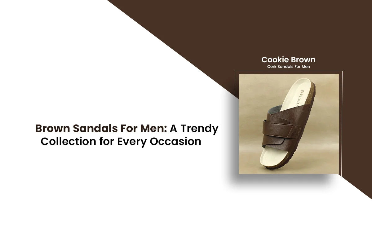 Brown sandals for men paired with casual and formal outfits, highlighting their versatility and timeless appeal.
