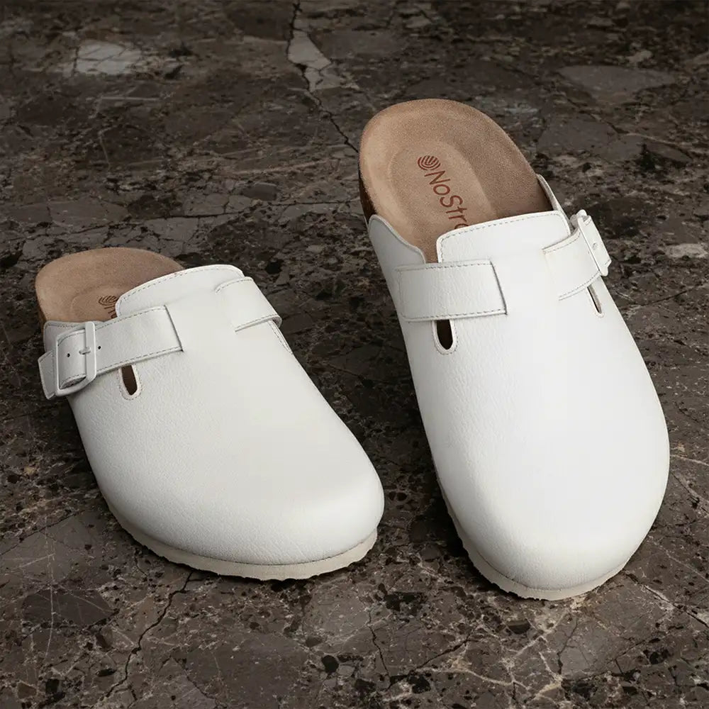 White mule shoes for men