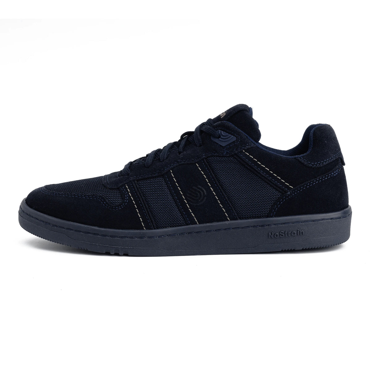NoStrain SLANT Men's Casual Sneakers | Suede Mesh Lace-Up Shoes for Daily Wear | Breathable Low-Top Sneakers | Blue Palette