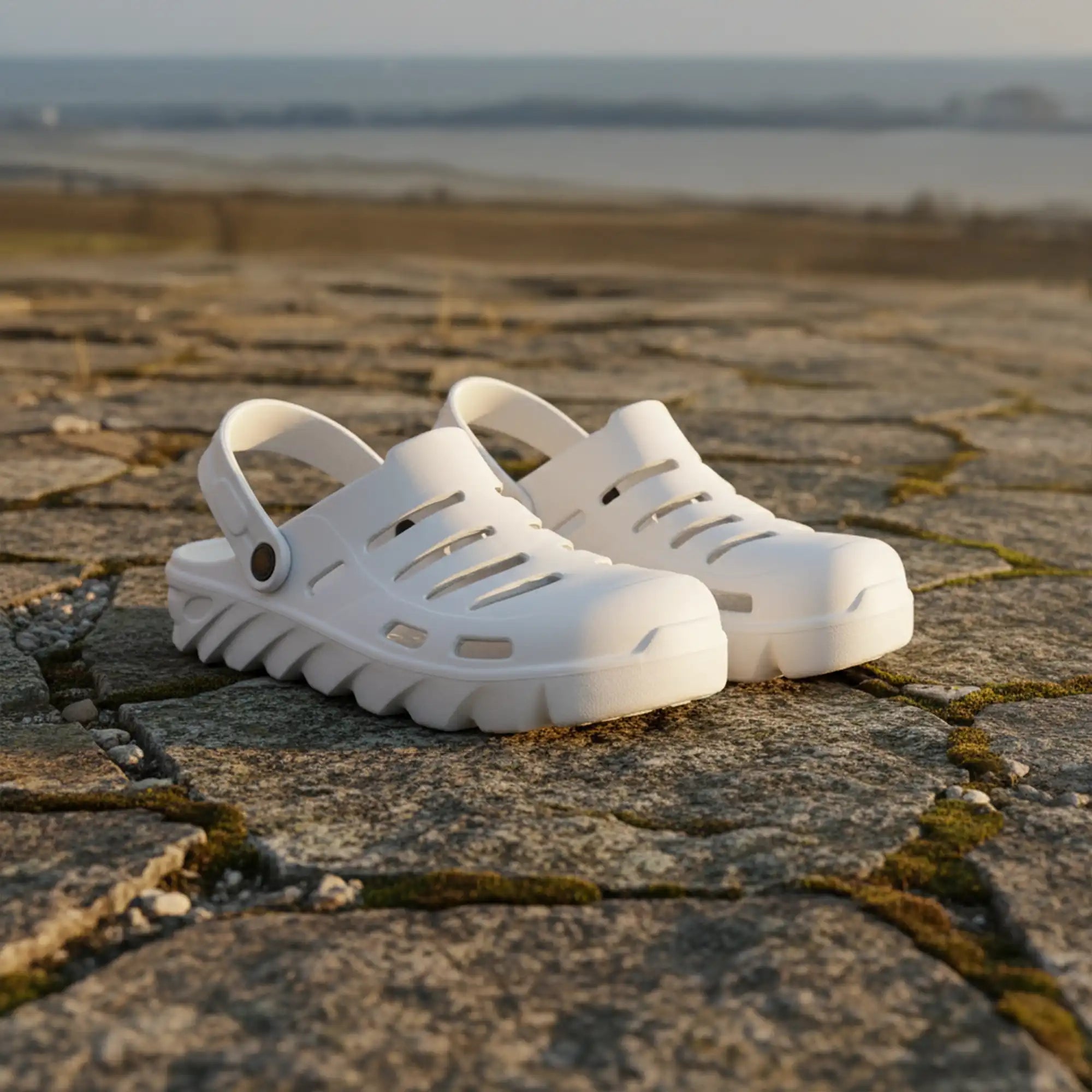 white clogs for gents