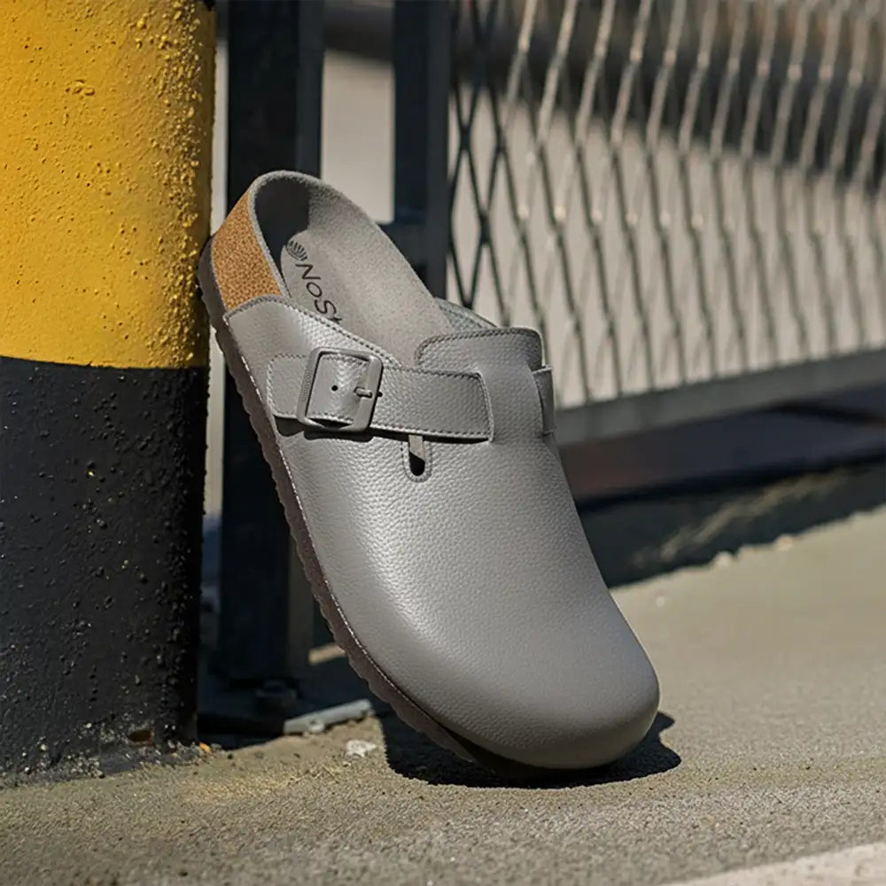 Grey Men's Mules Shoes - NoStrain