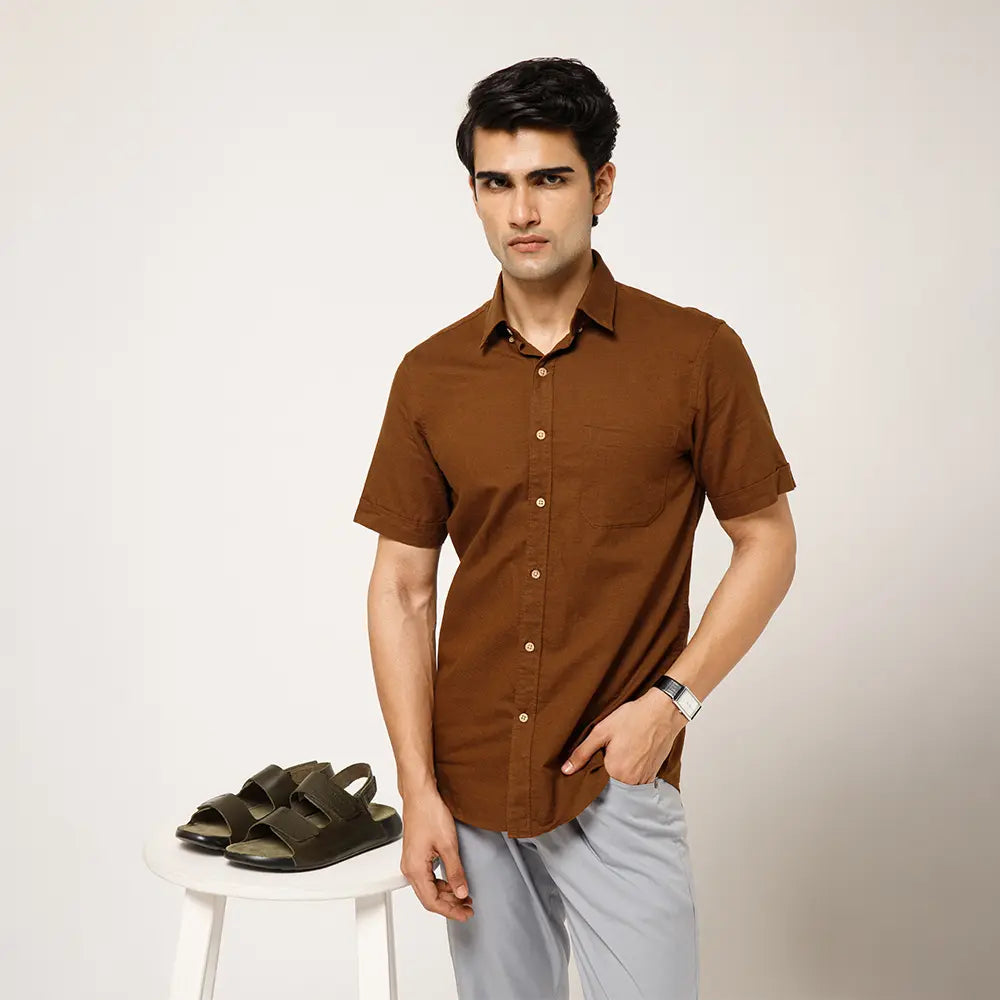 Men's fashion sandal, Olive Green color, showcasing the genuine suede leather footbed.