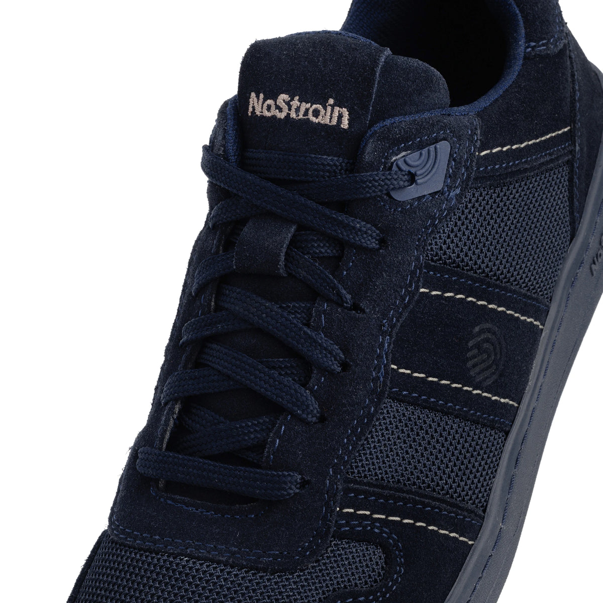 NoStrain SLANT Men's Casual Sneakers | Suede Mesh Lace-Up Shoes for Daily Wear | Breathable Low-Top Sneakers | Blue Palette