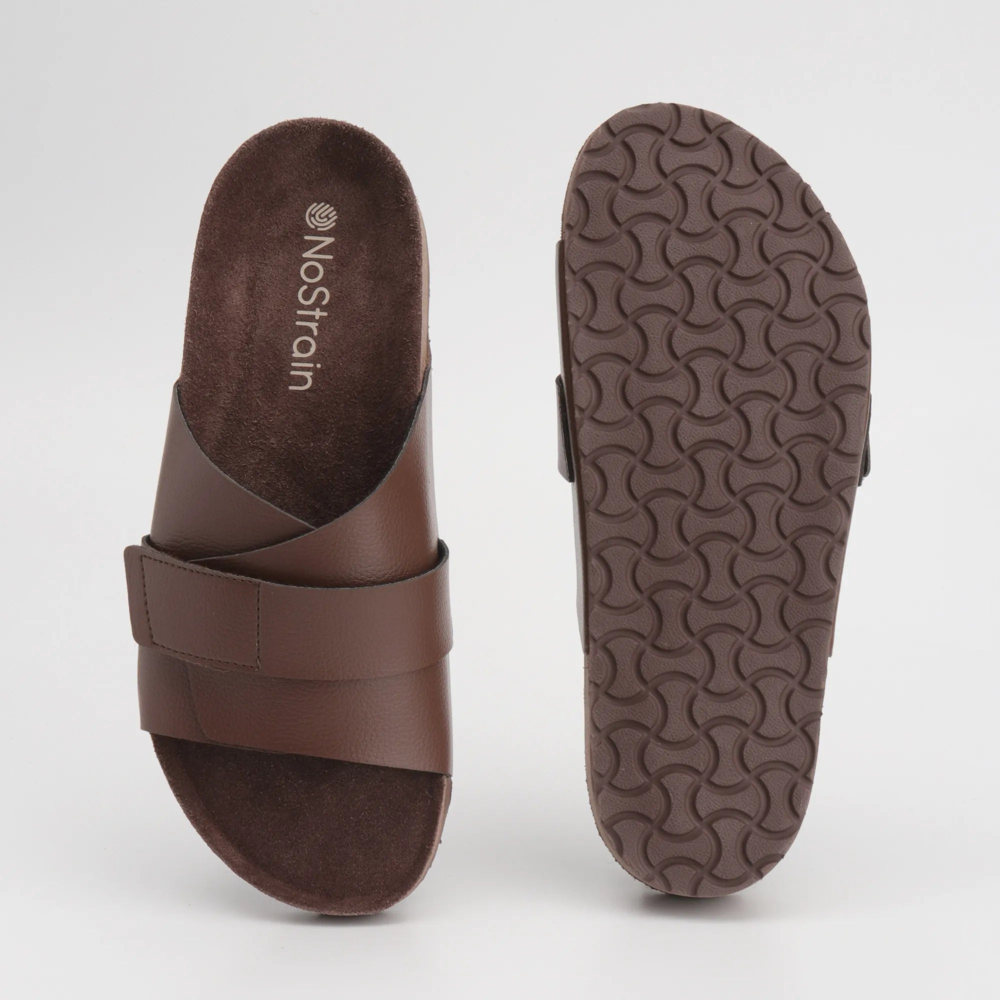 Double Layered Leather Cork Men's Sandals 2.0 - Cookie Brown