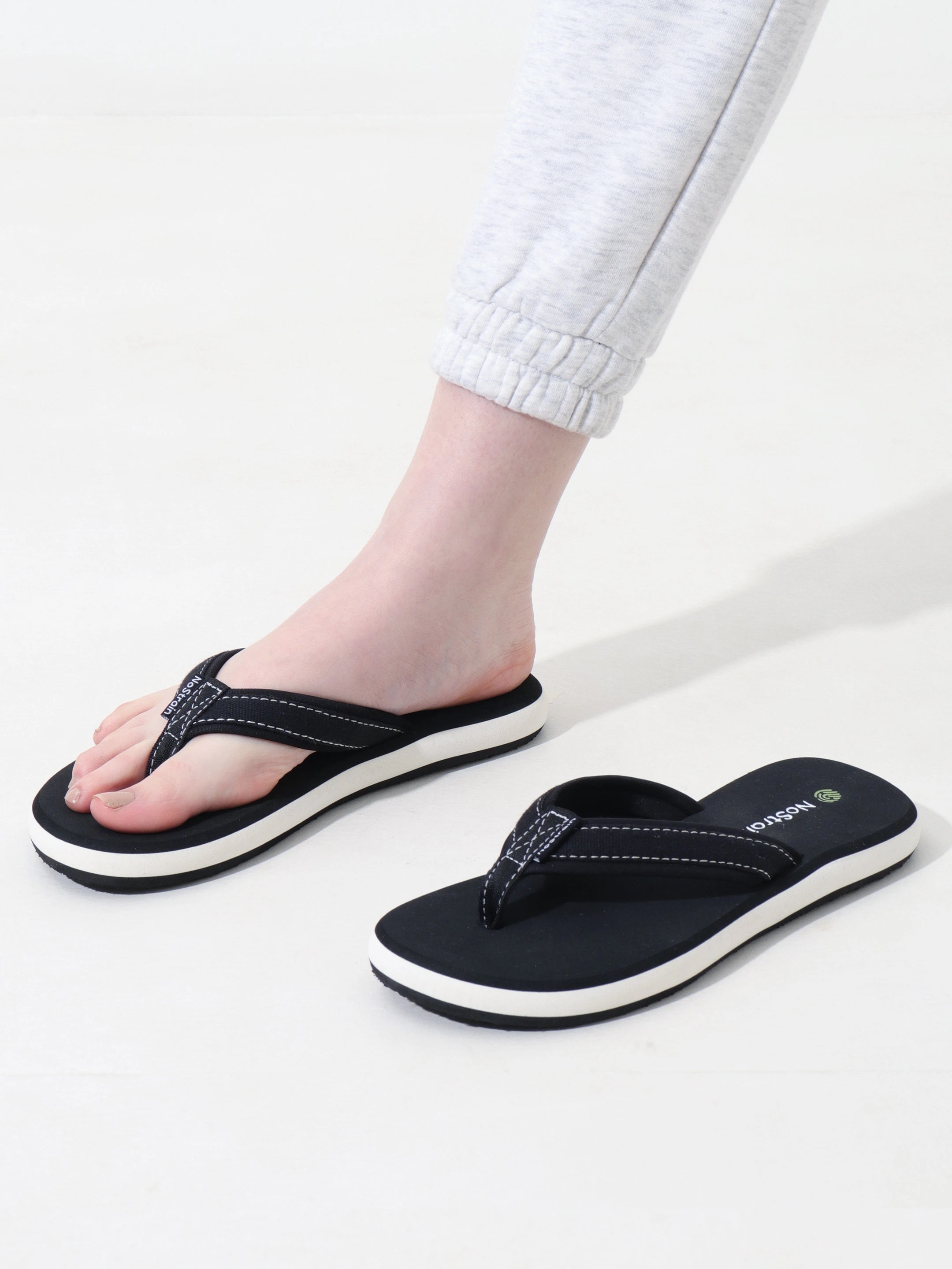 Canvas Angular Black Slippers – Stylish Comfort for Everyday Wear For Women