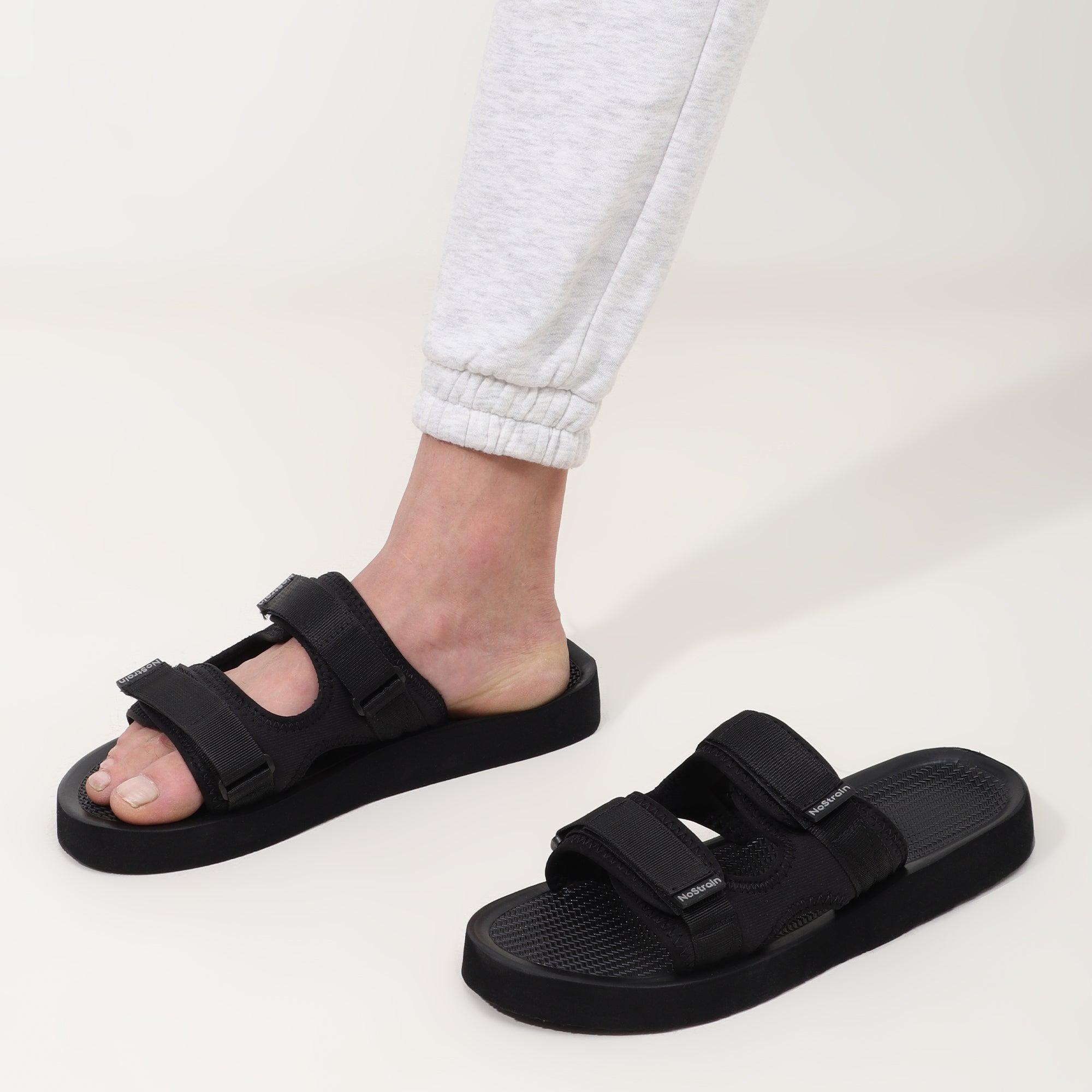 black platform sandals for men