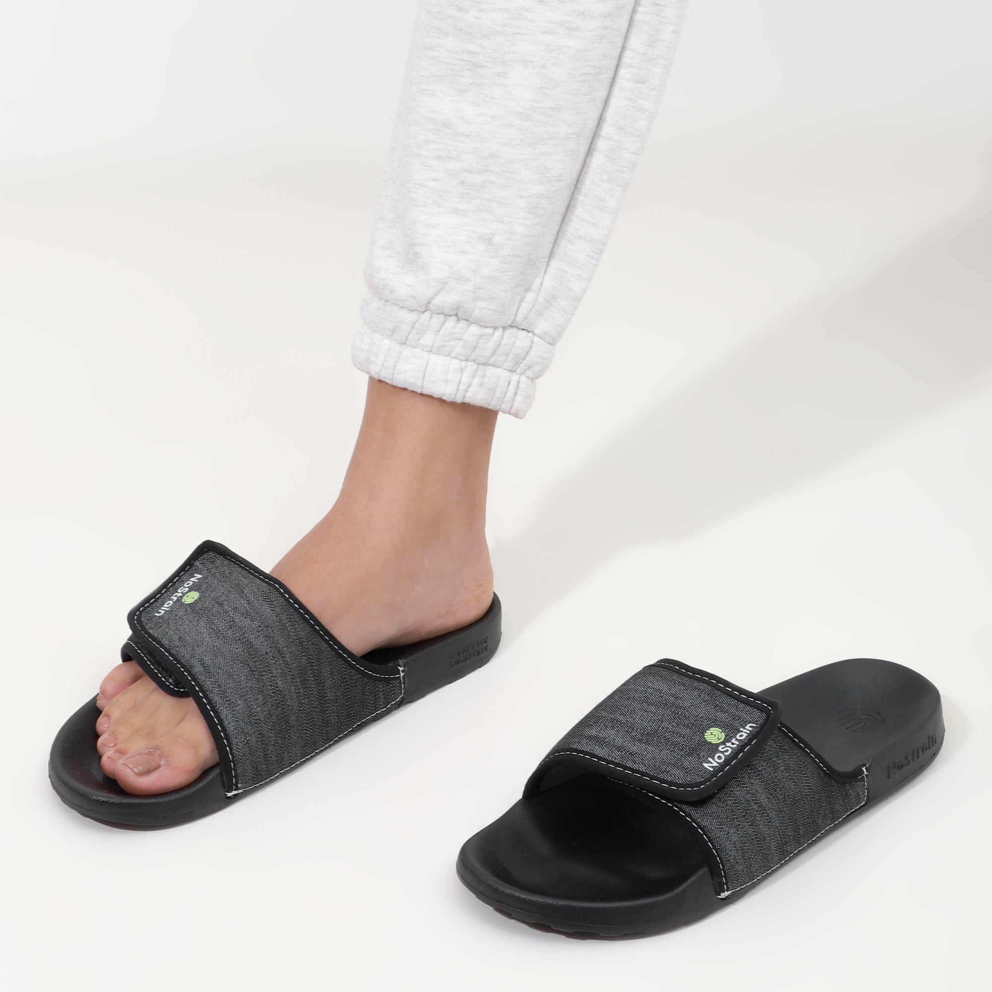Denim sliders women