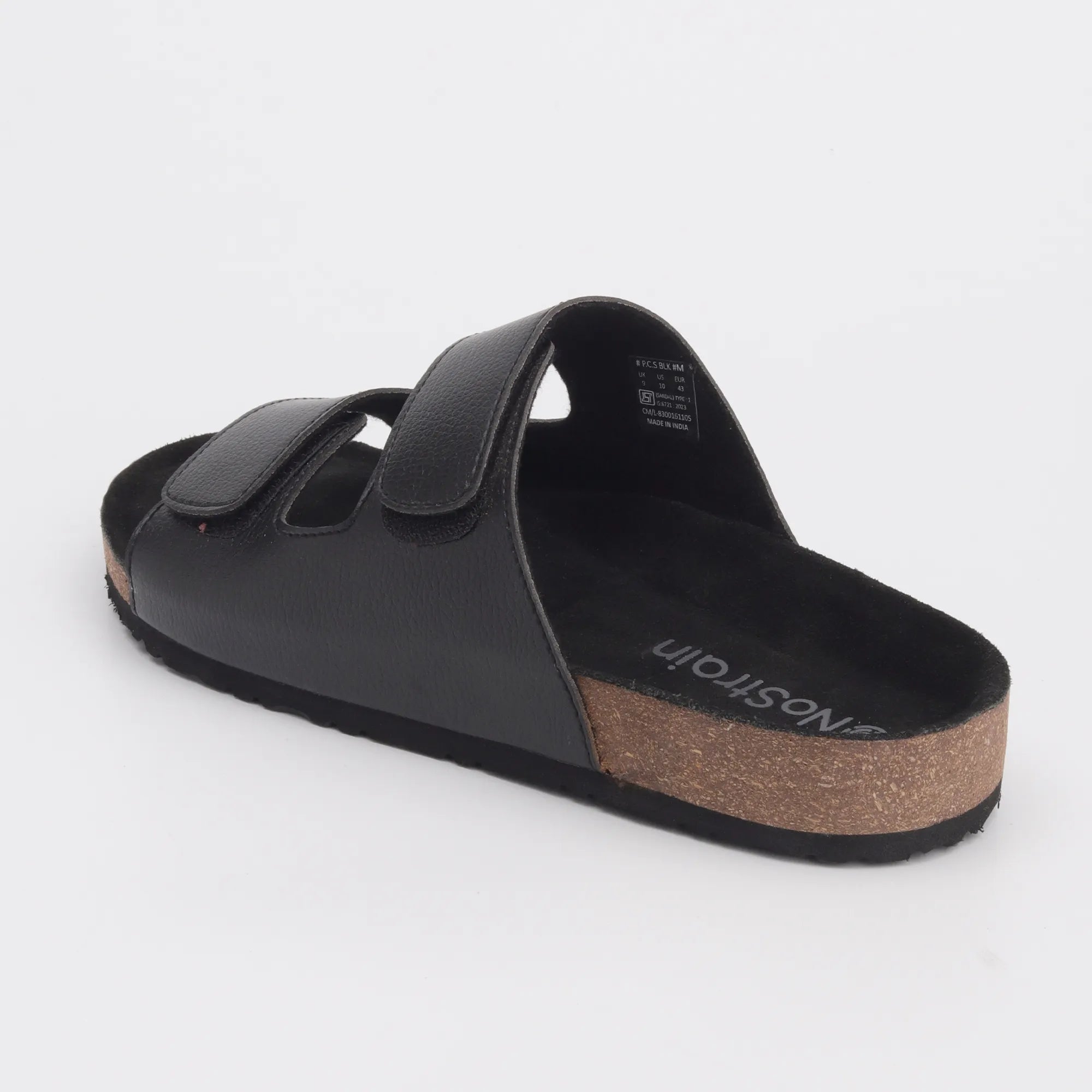 Men's Parallel Leather Cork  Black Sandals 2.0