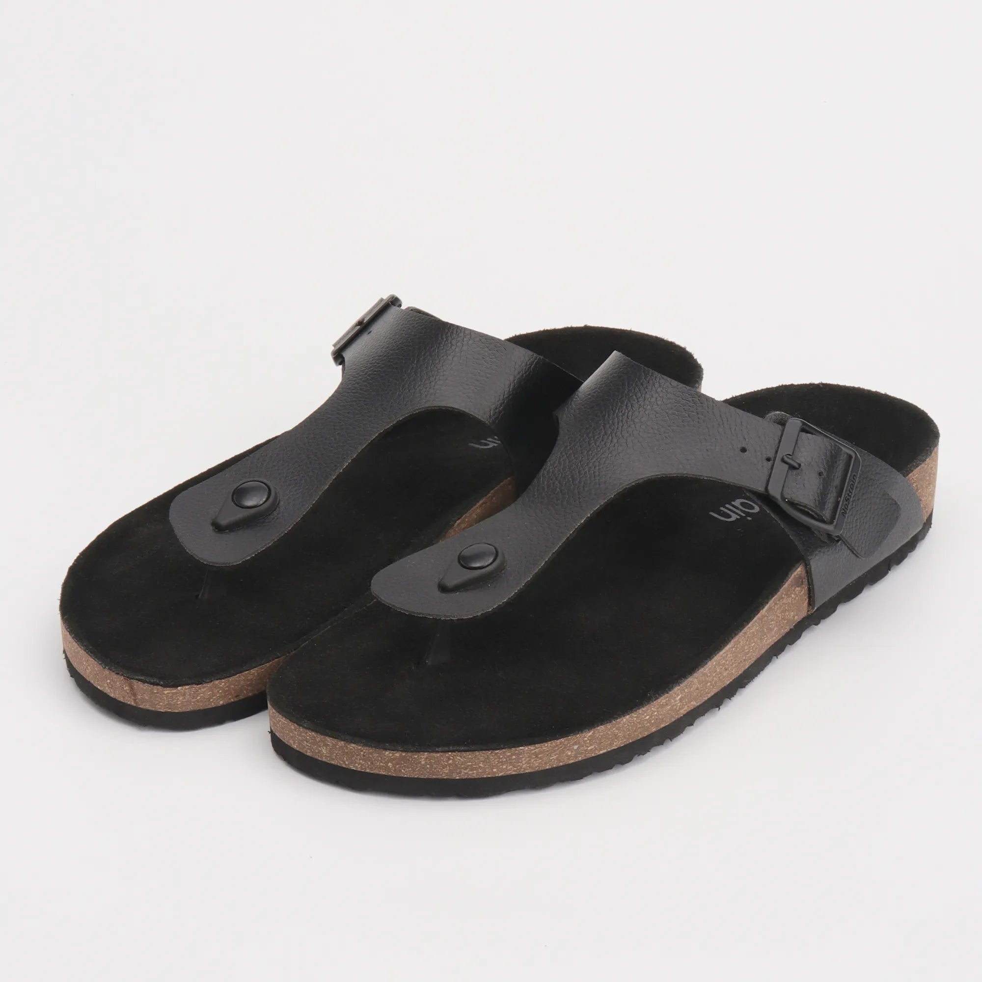 Bold Black Thong Cork Formal Sandals for Men 2.0 – Ultimate Comfort