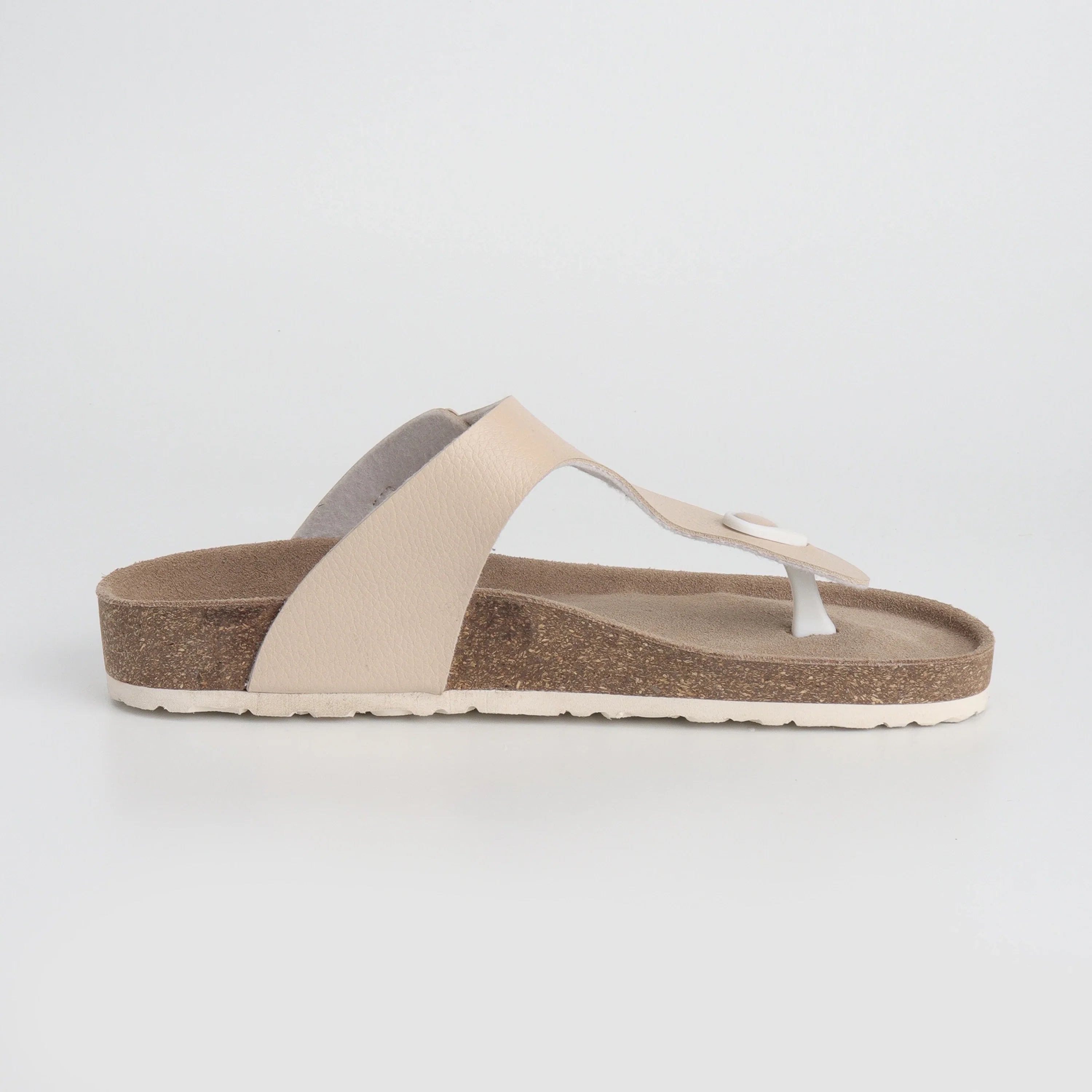 Cork Thong Sandals Beige