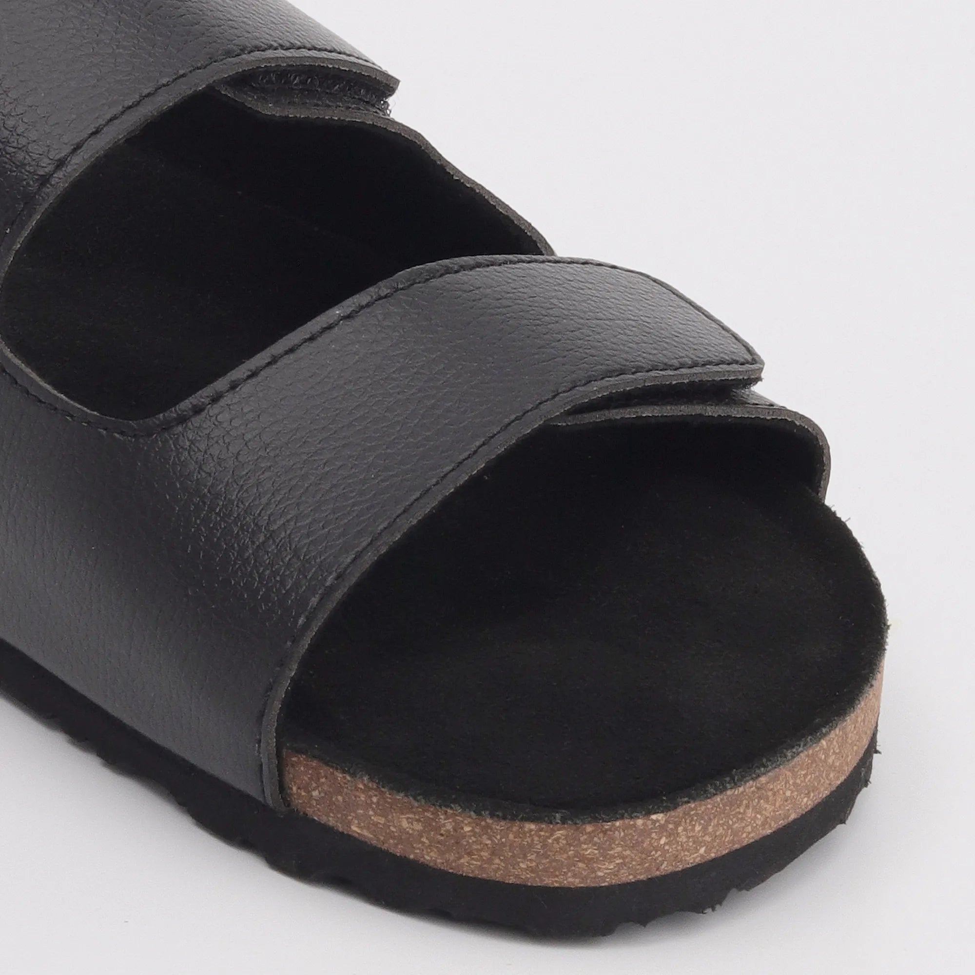 Men's Parallel Leather Cork  Black Sandals 2.0