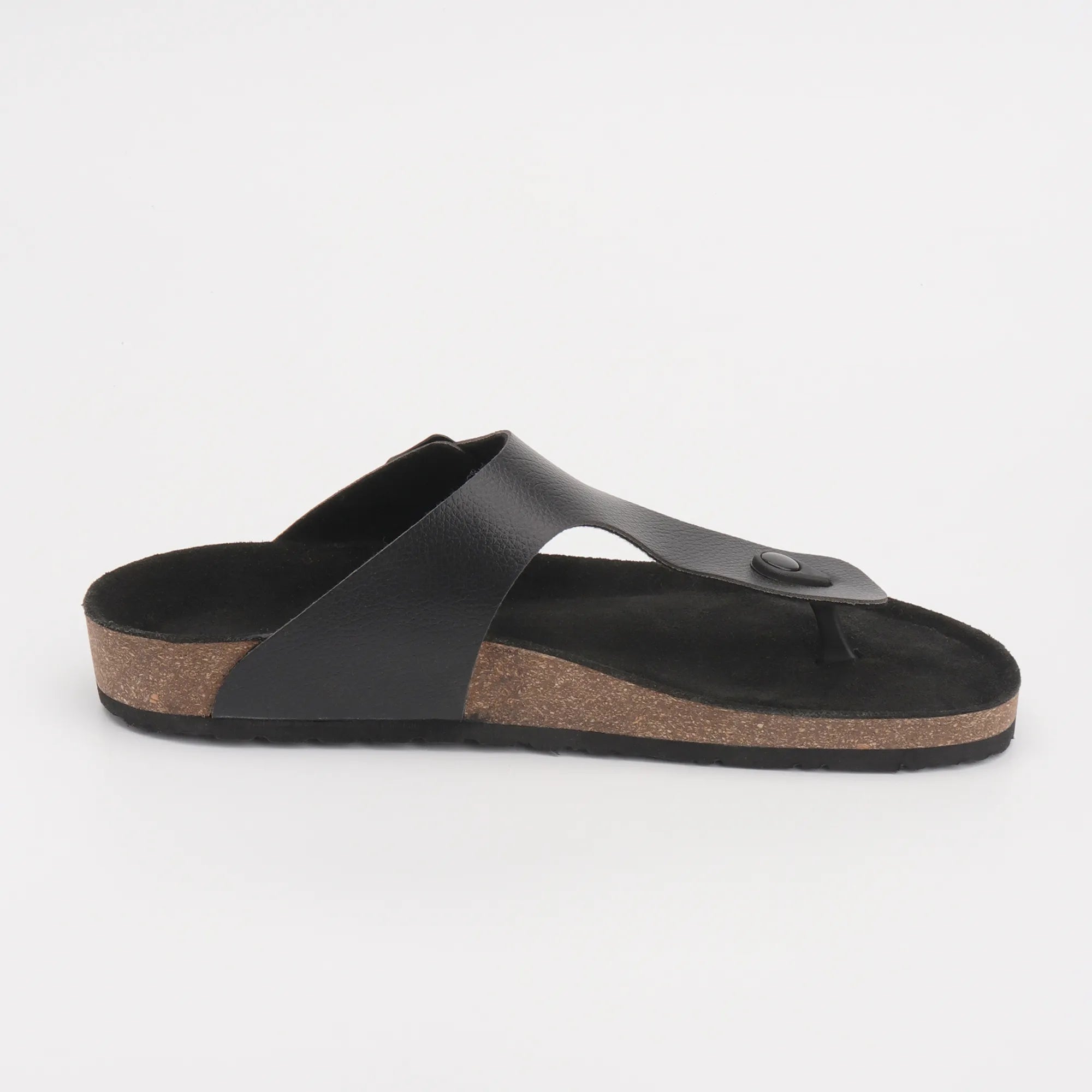 Bold Black Thong Cork Formal Sandals for Men 2.0 – Ultimate Comfort