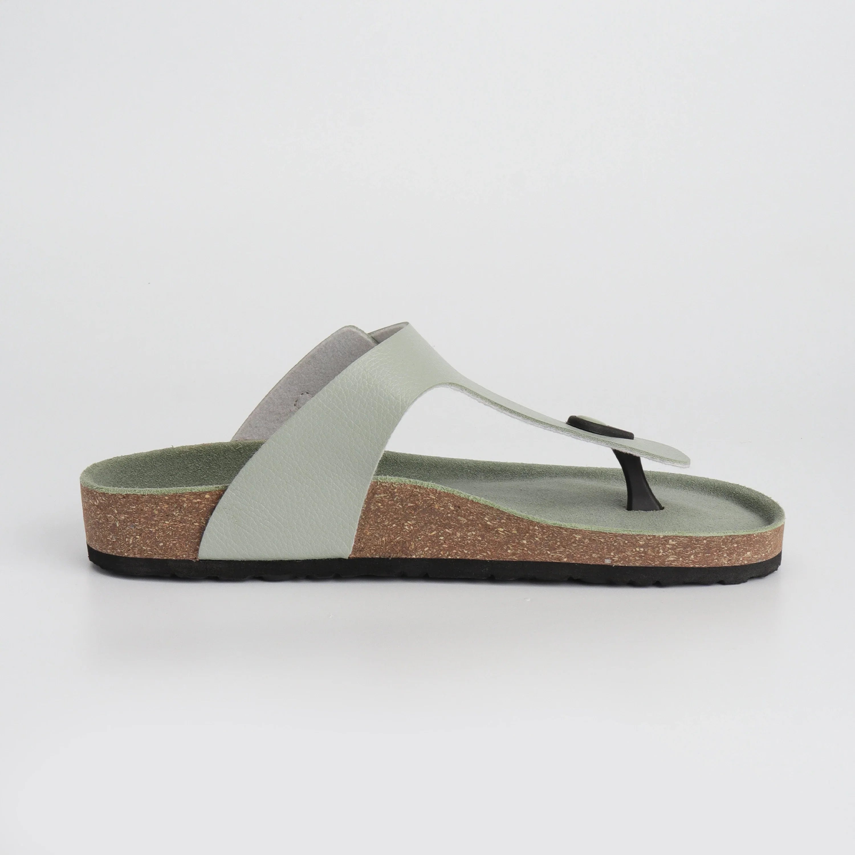 Subtle Sage Cork Thong Sandals