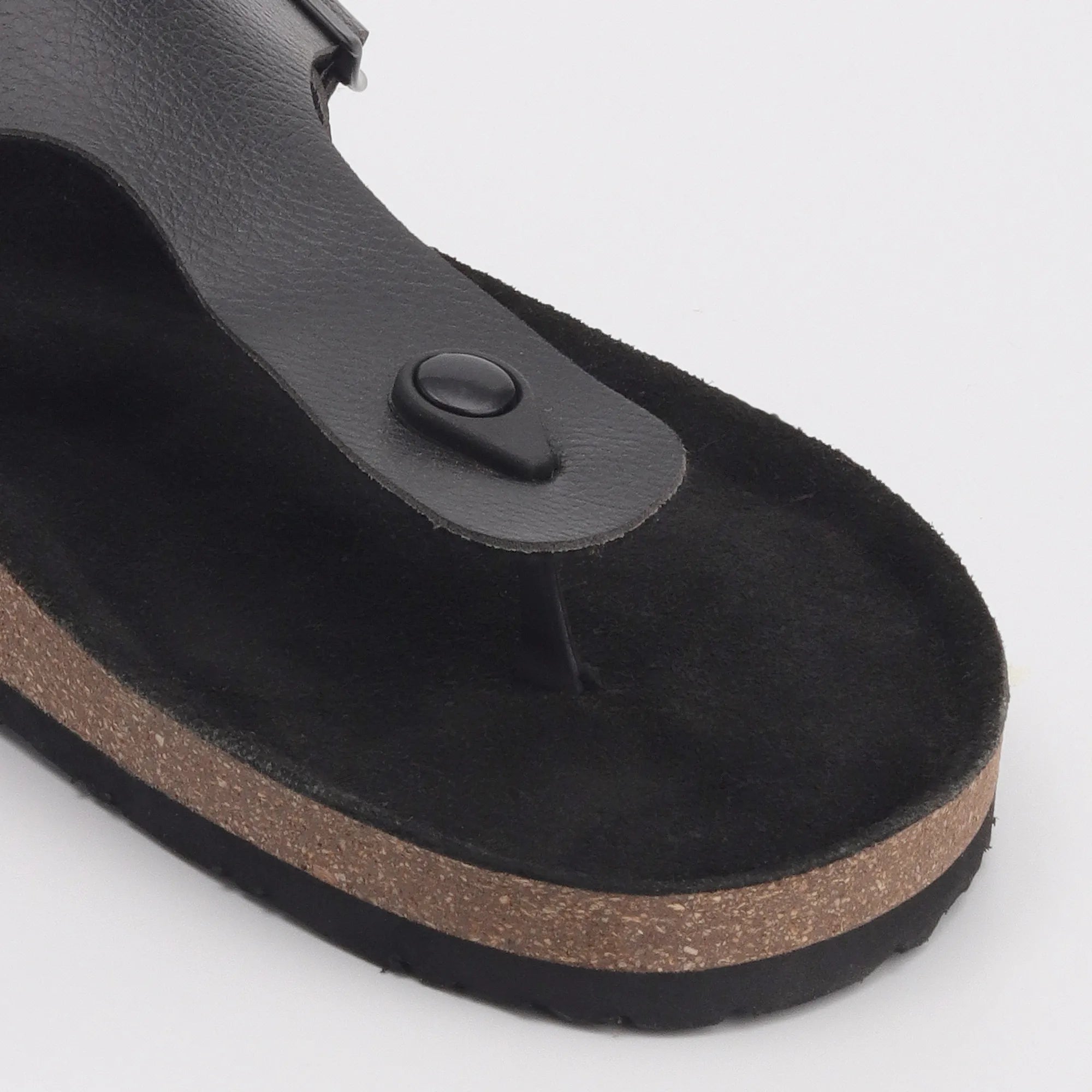Bold Black Thong Cork Formal Sandals for Men 2.0 – Ultimate Comfort