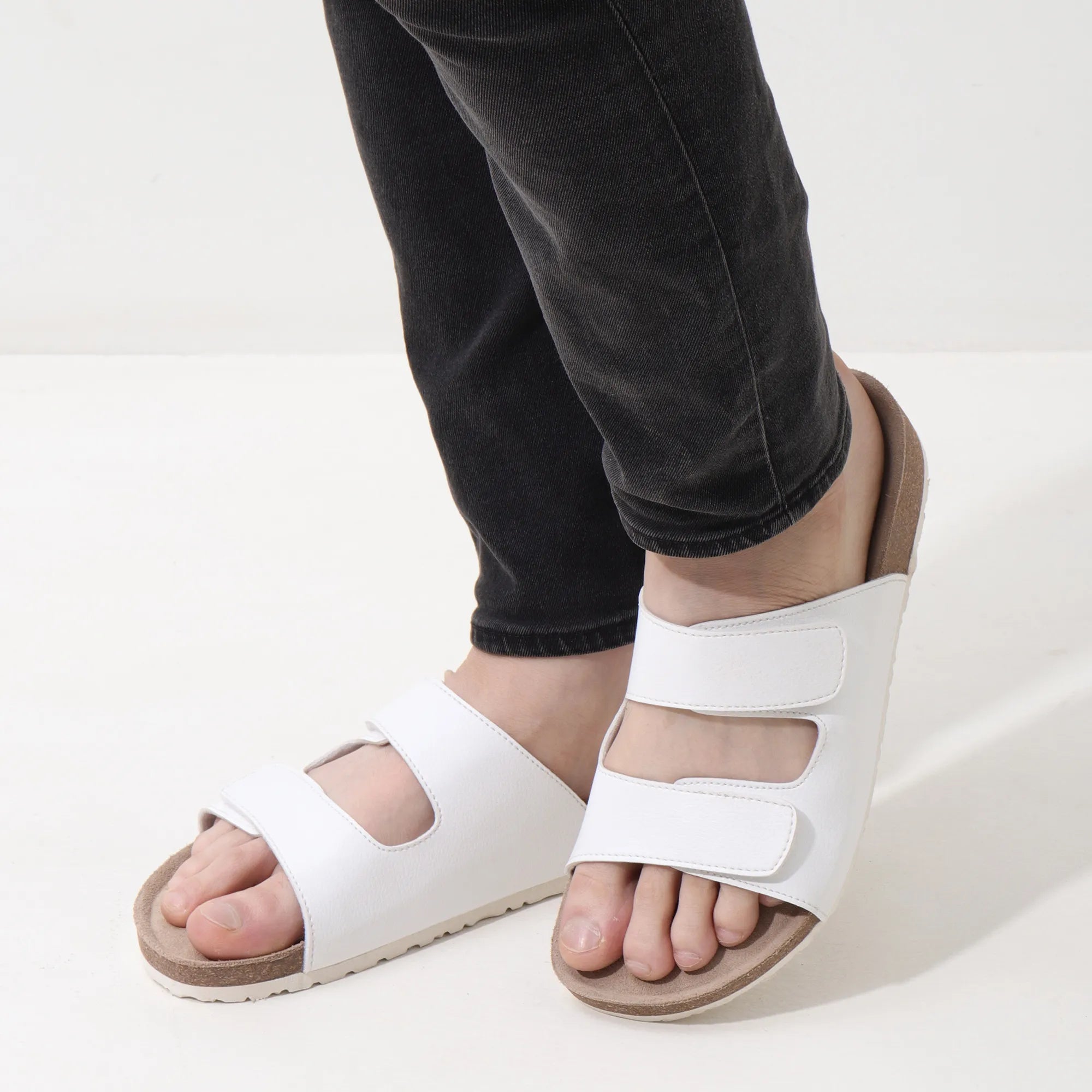 Parallel Cork Great White Leather Sandals for Men 2.0